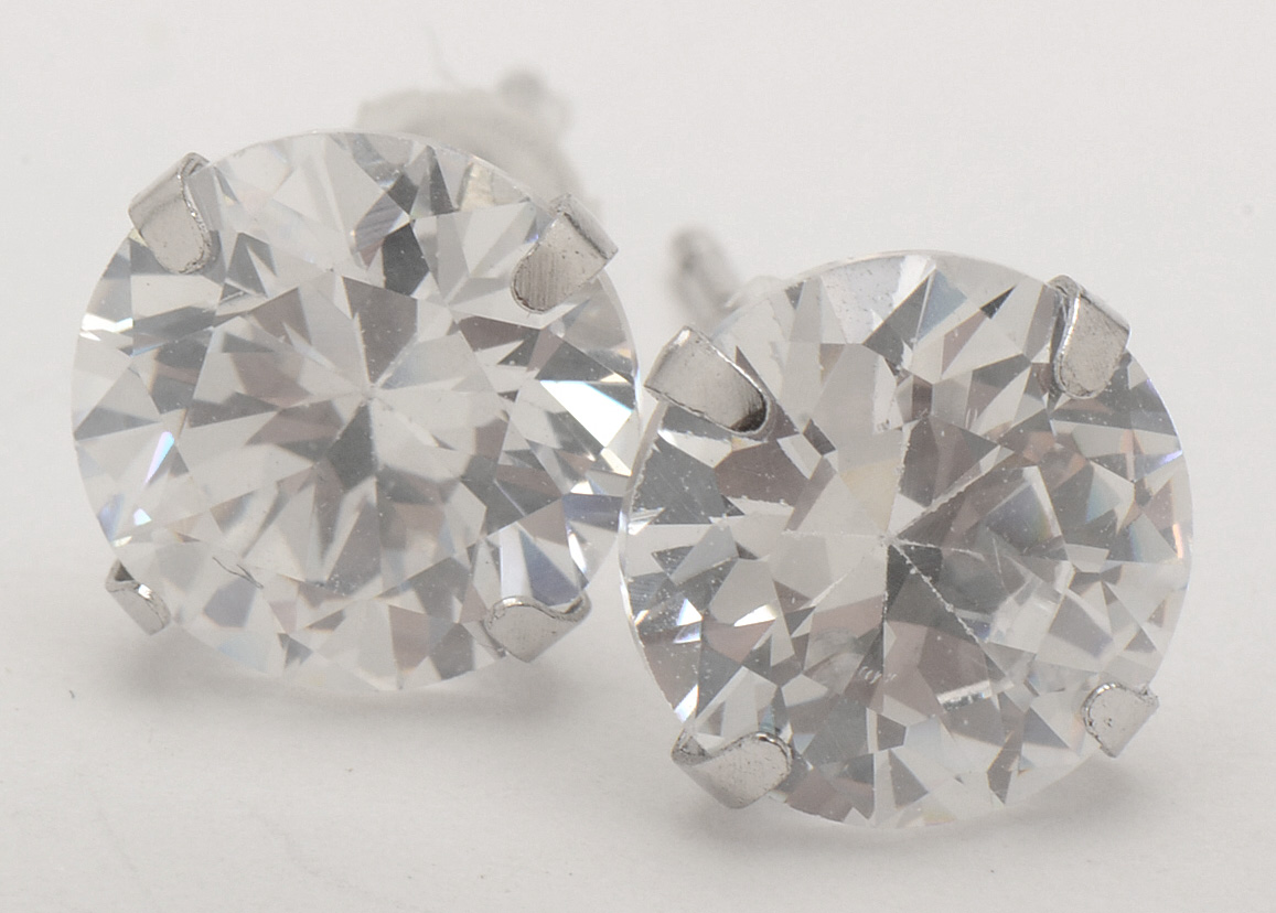 Sterling Rings and Earrings With Crystal Accents