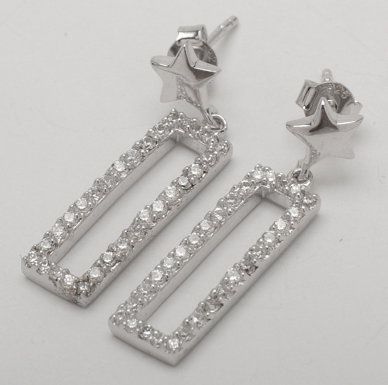 Sterling Rings and Earrings With Crystal Accents