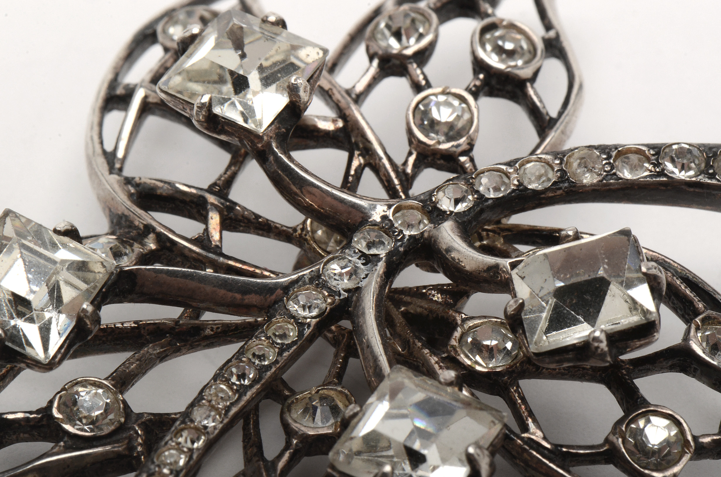 1940s Eisenberg Sterling Leaf Fur Clip