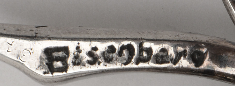 1940s Eisenberg Sterling Leaf Fur Clip