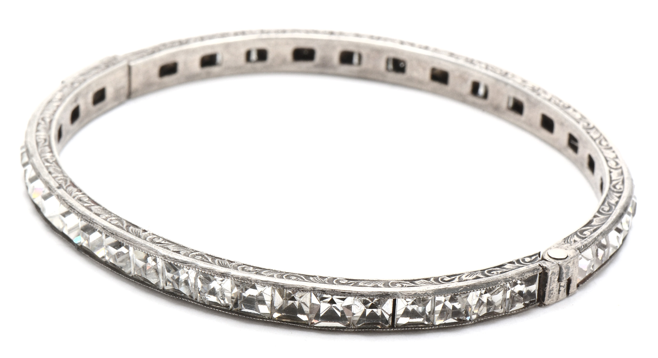 1920s Payco Sterling Rhinestone Bangles