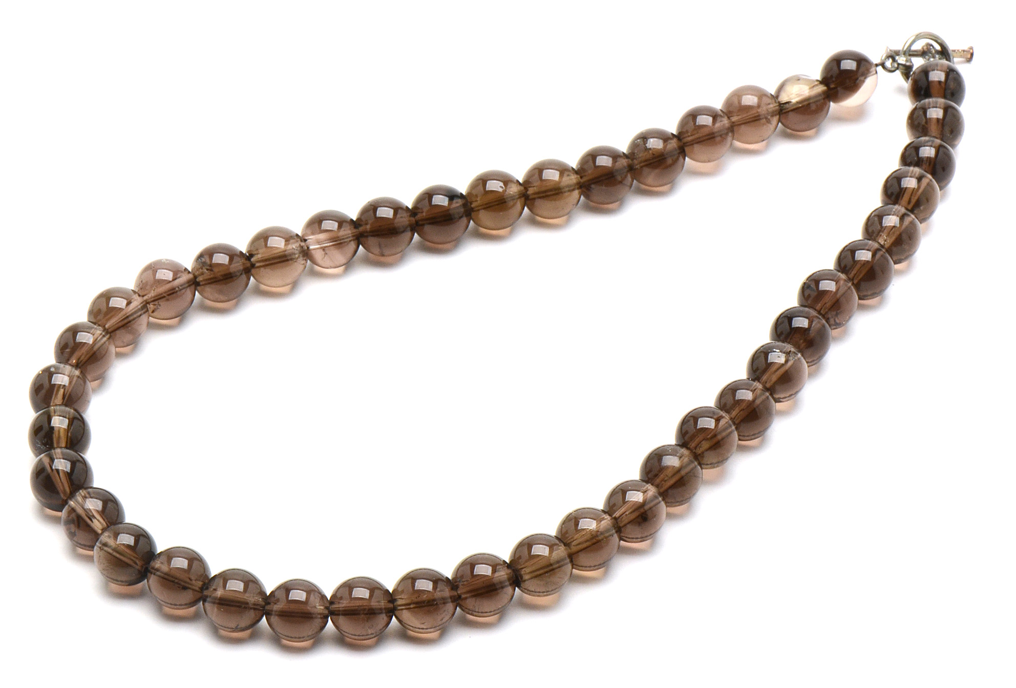 Smoky Quartz Beaded Necklaces and Stretch Bracelet