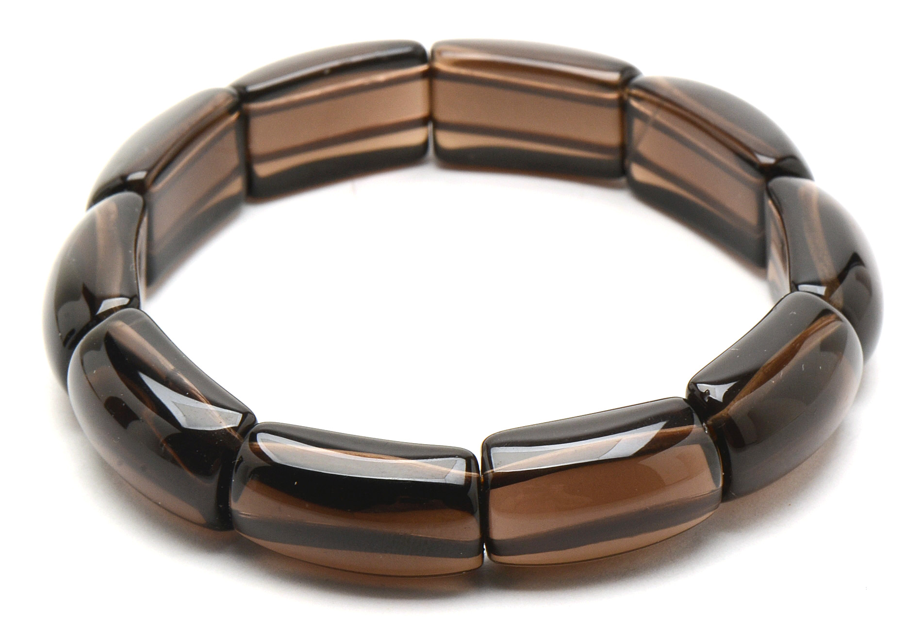 Smoky Quartz Beaded Necklaces and Stretch Bracelet