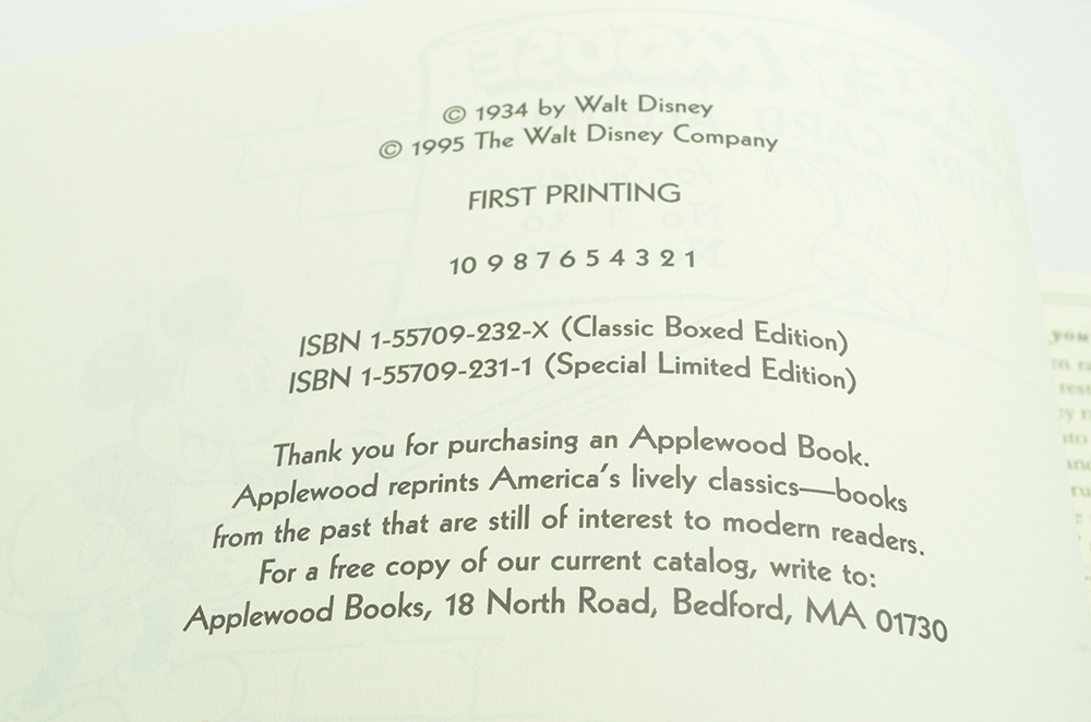 1995 Reproduction "Mickey Mouse Picture Cards and Album" Deluxe Box Set