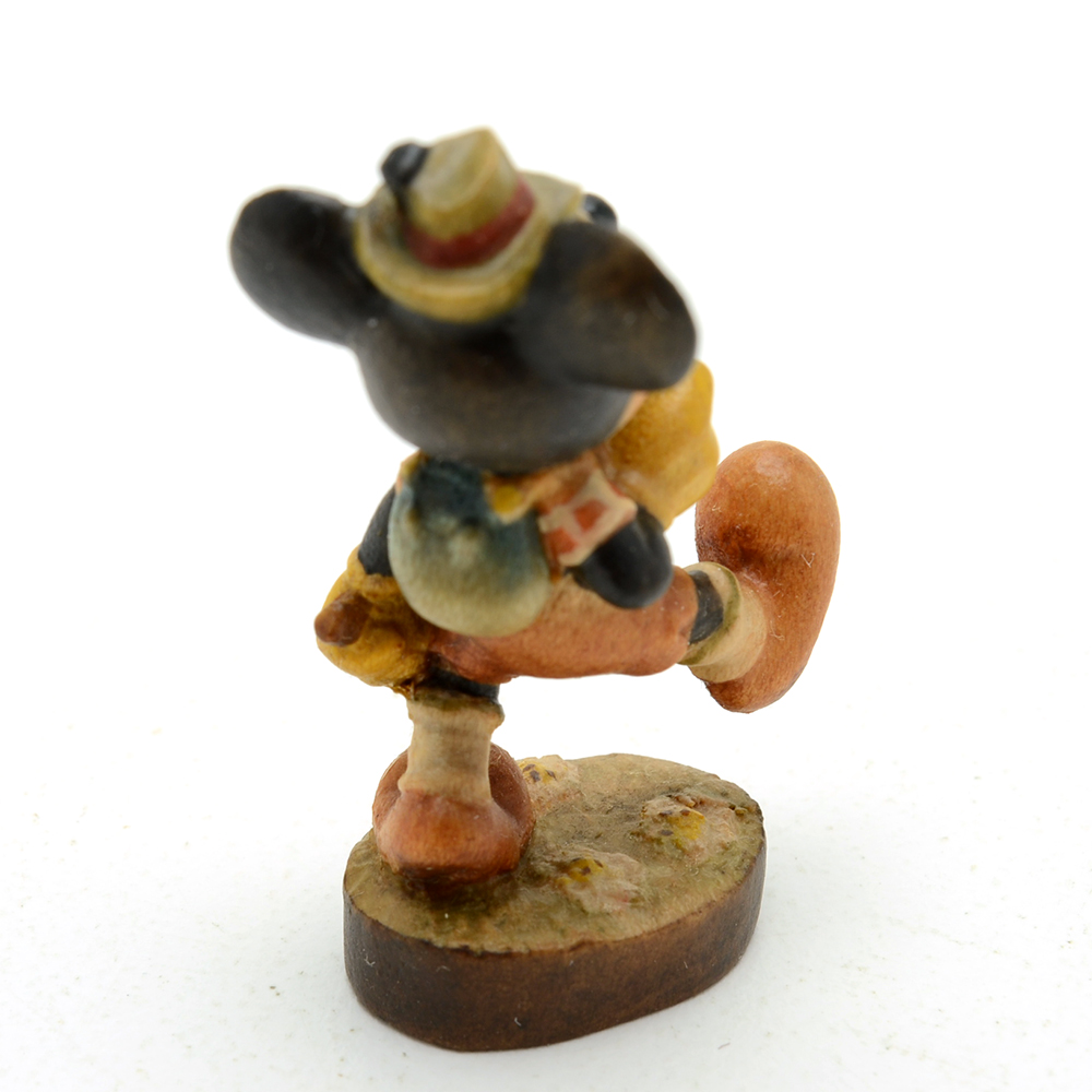 Mickey Mouse and Minnie Mouse ANRI Woodcarvings