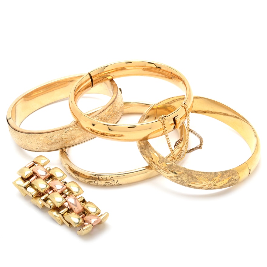 Vintage Gold Filled Bracelets Including Binder and Ballou