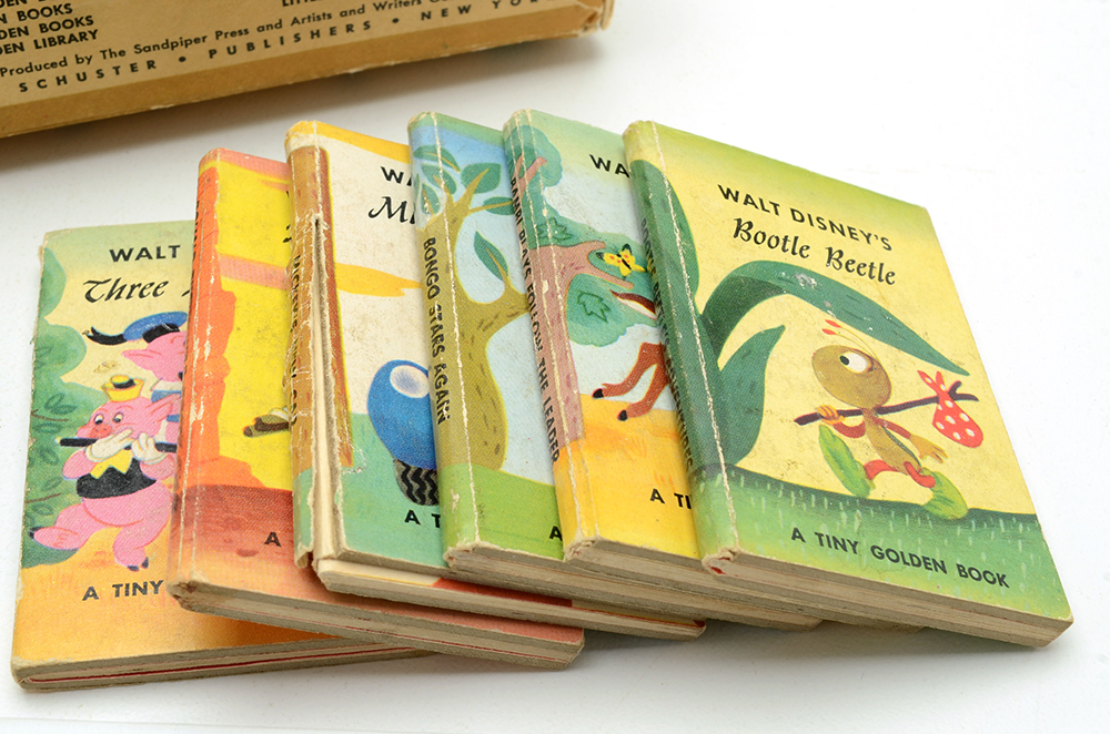 Circa 1950s Walt Disney's "Tiny Movie Stories" Golden Book Library