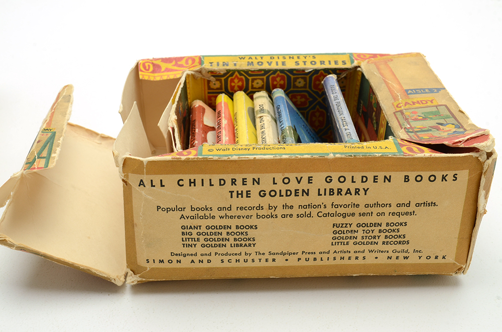 Circa 1950s Walt Disney's "Tiny Movie Stories" Golden Book Library