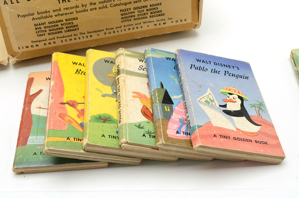 Circa 1950s Walt Disney's "Tiny Movie Stories" Golden Book Library