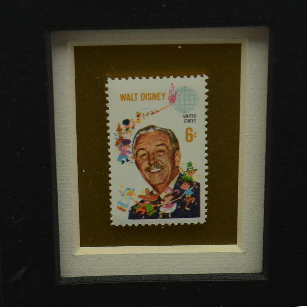 Limited Edition Framed Stamp "US Walt Disney with Medallion"