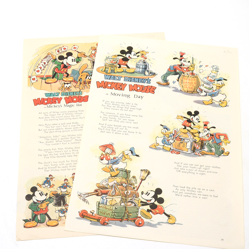 1930s "Good Housekeeping" Walt Disney Cartoons Featuring Mickey Mouse