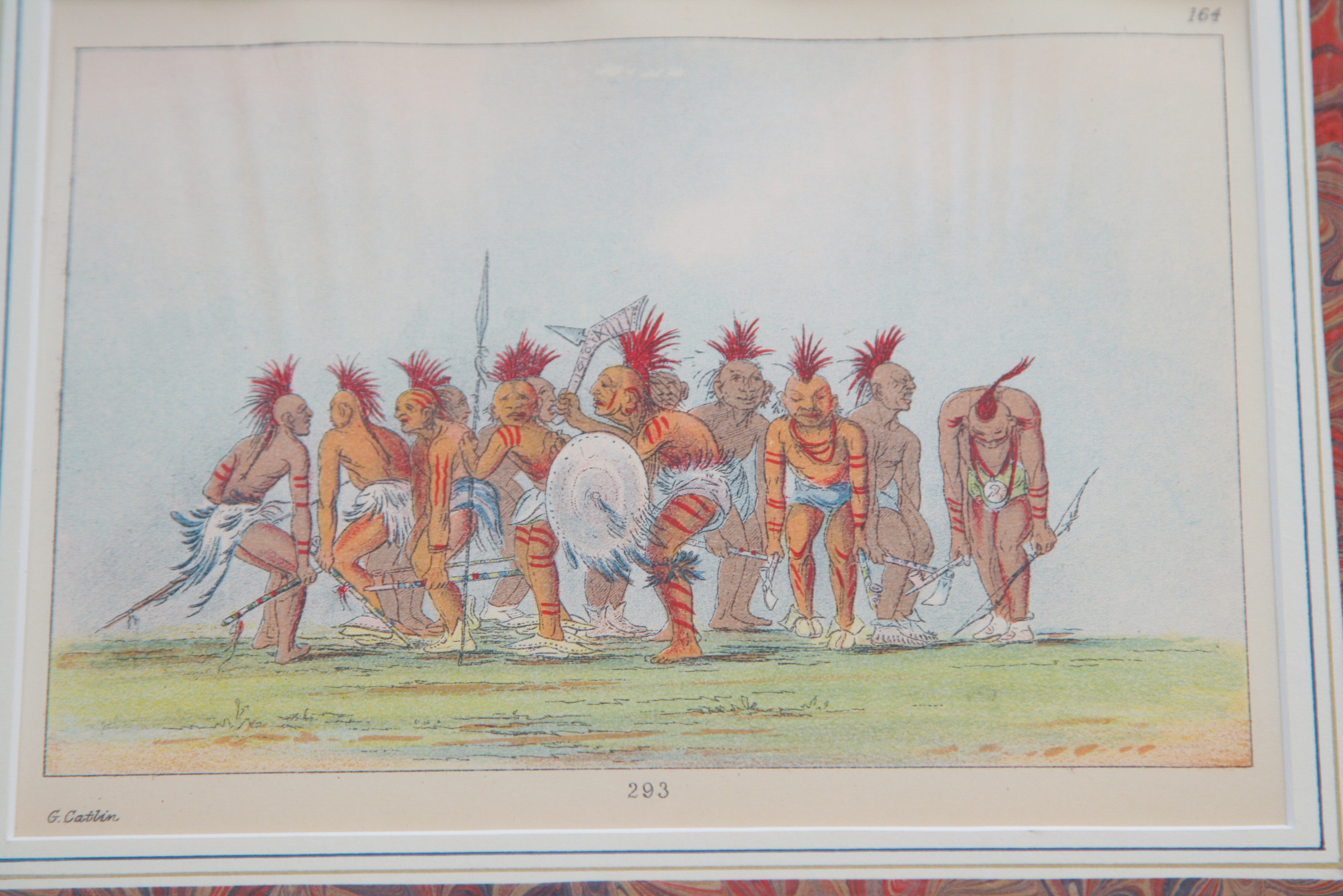 Group of Four 1913 George Catlin Octavo Chromolithographs Depicting Native Americans