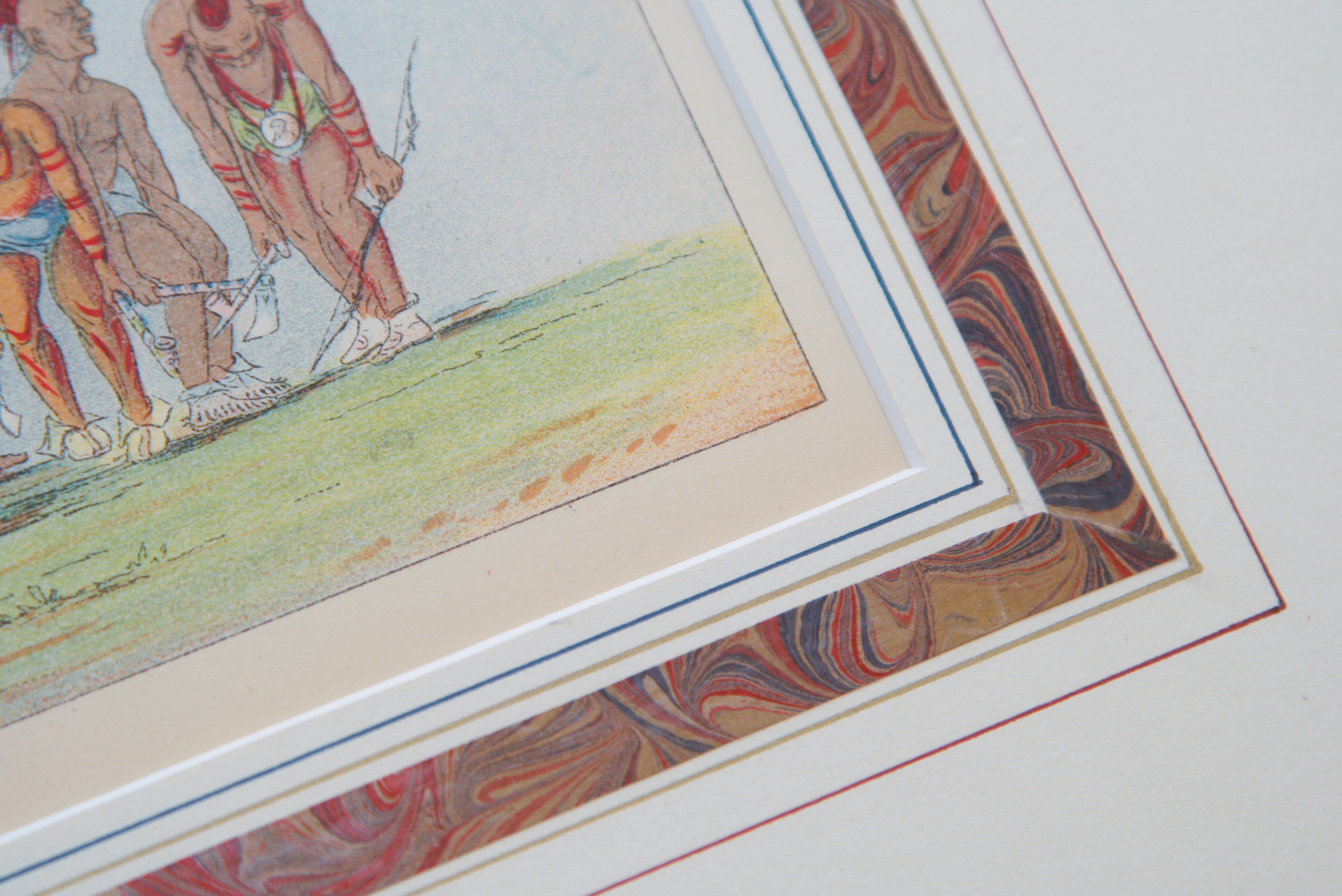 Group of Four 1913 George Catlin Octavo Chromolithographs Depicting Native Americans