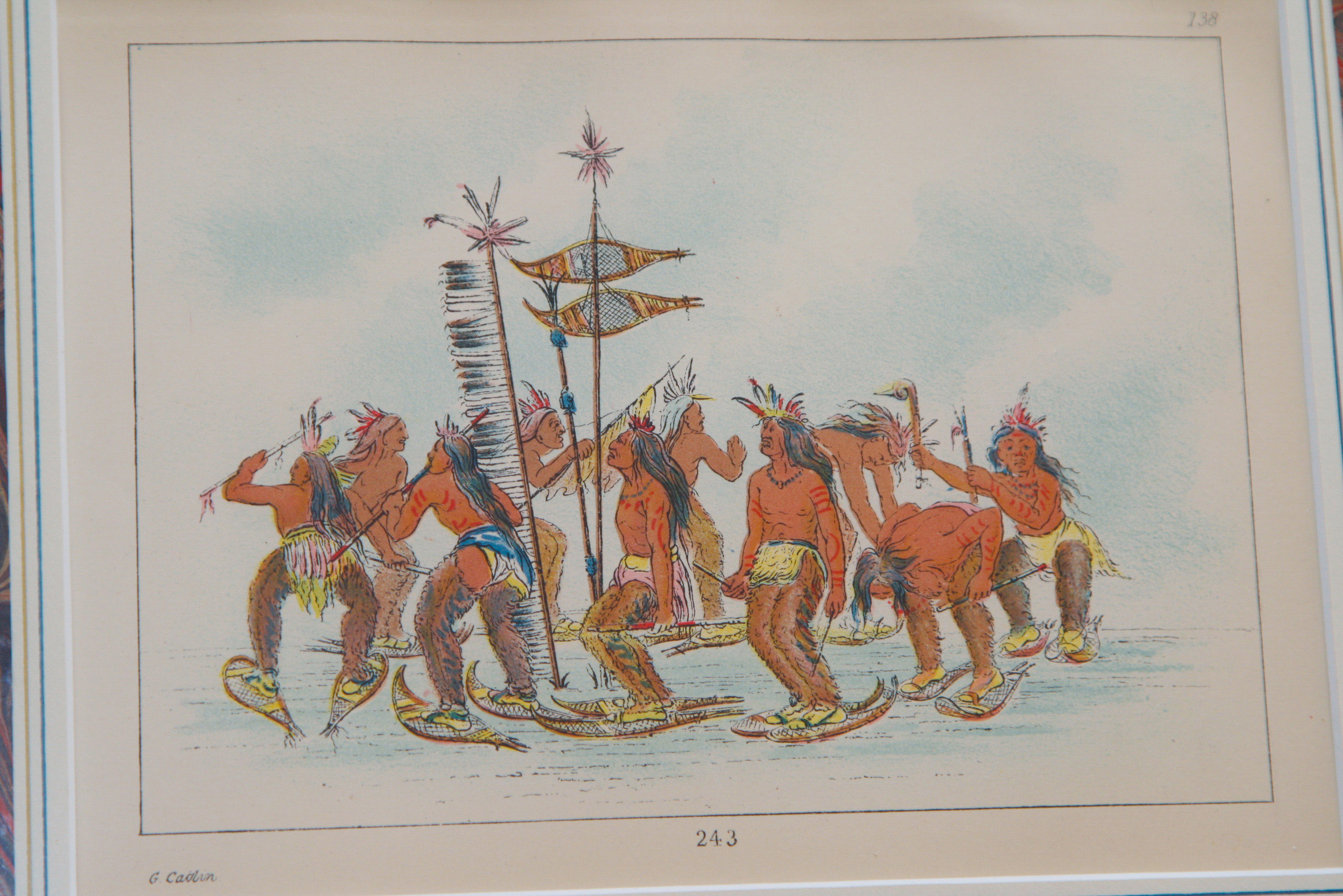 Group of Four 1913 George Catlin Octavo Chromolithographs Depicting Native Americans