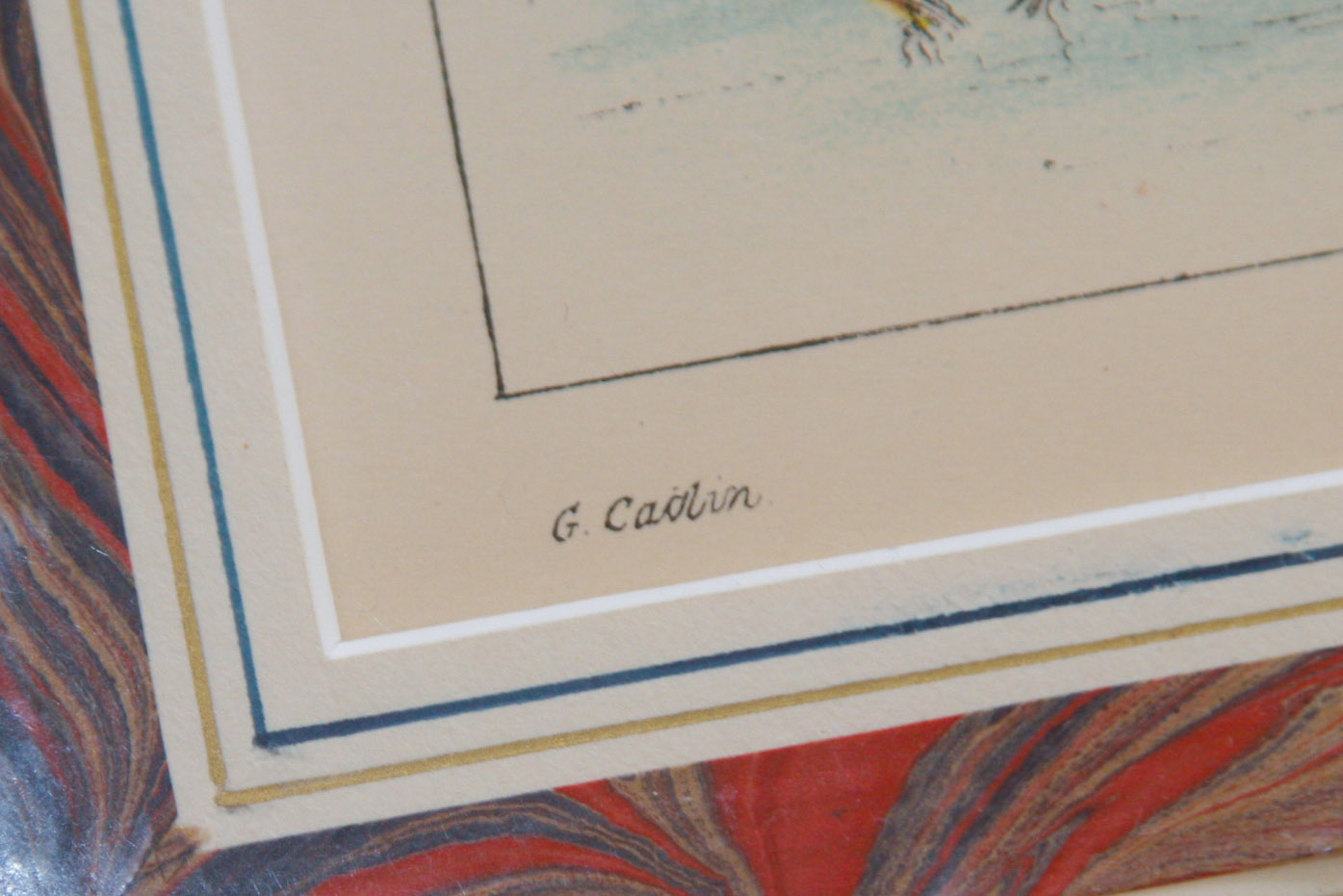 Group of Four 1913 George Catlin Octavo Chromolithographs Depicting Native Americans