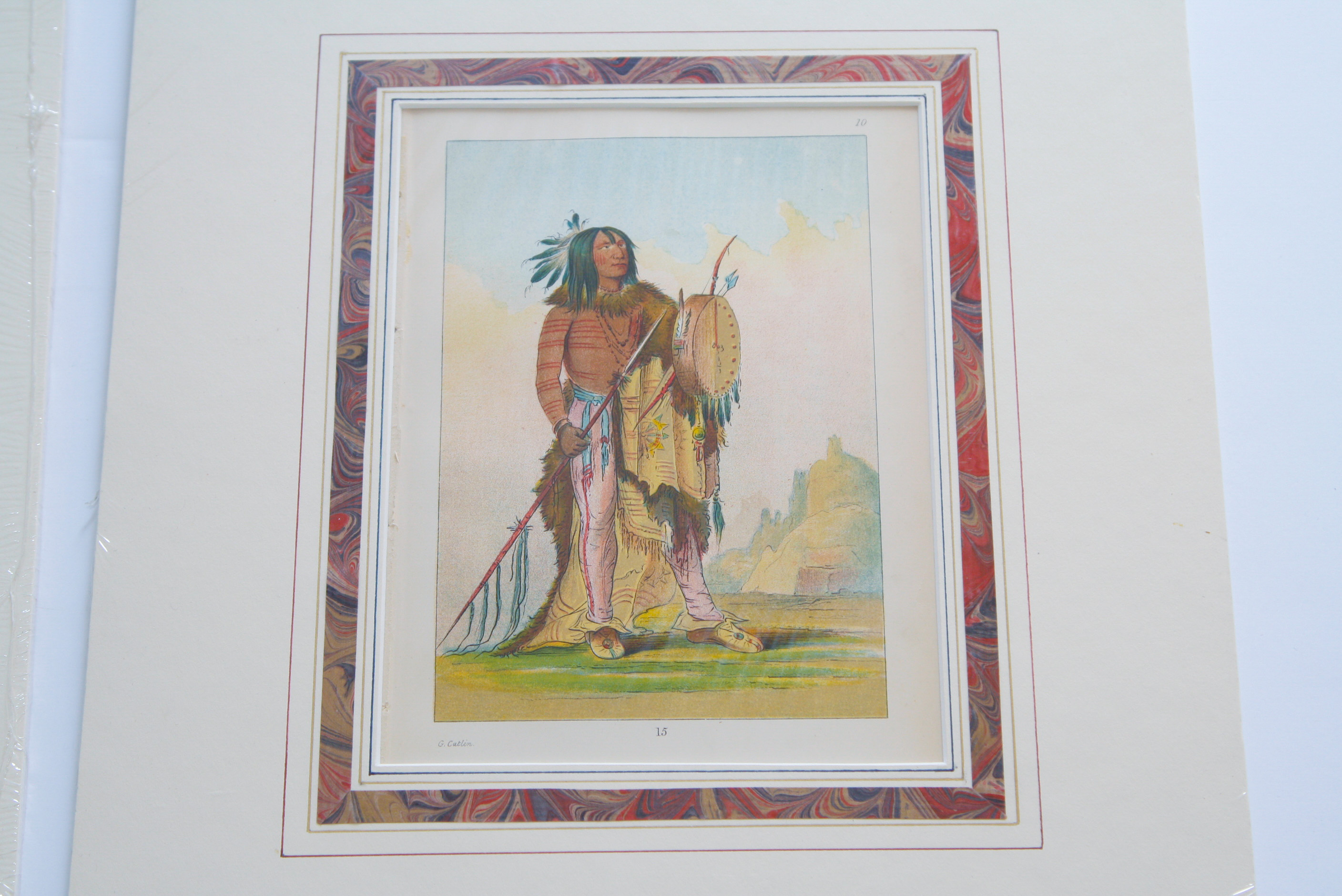 Group of Four 1913 George Catlin Octavo Chromolithographs Depicting Native Americans