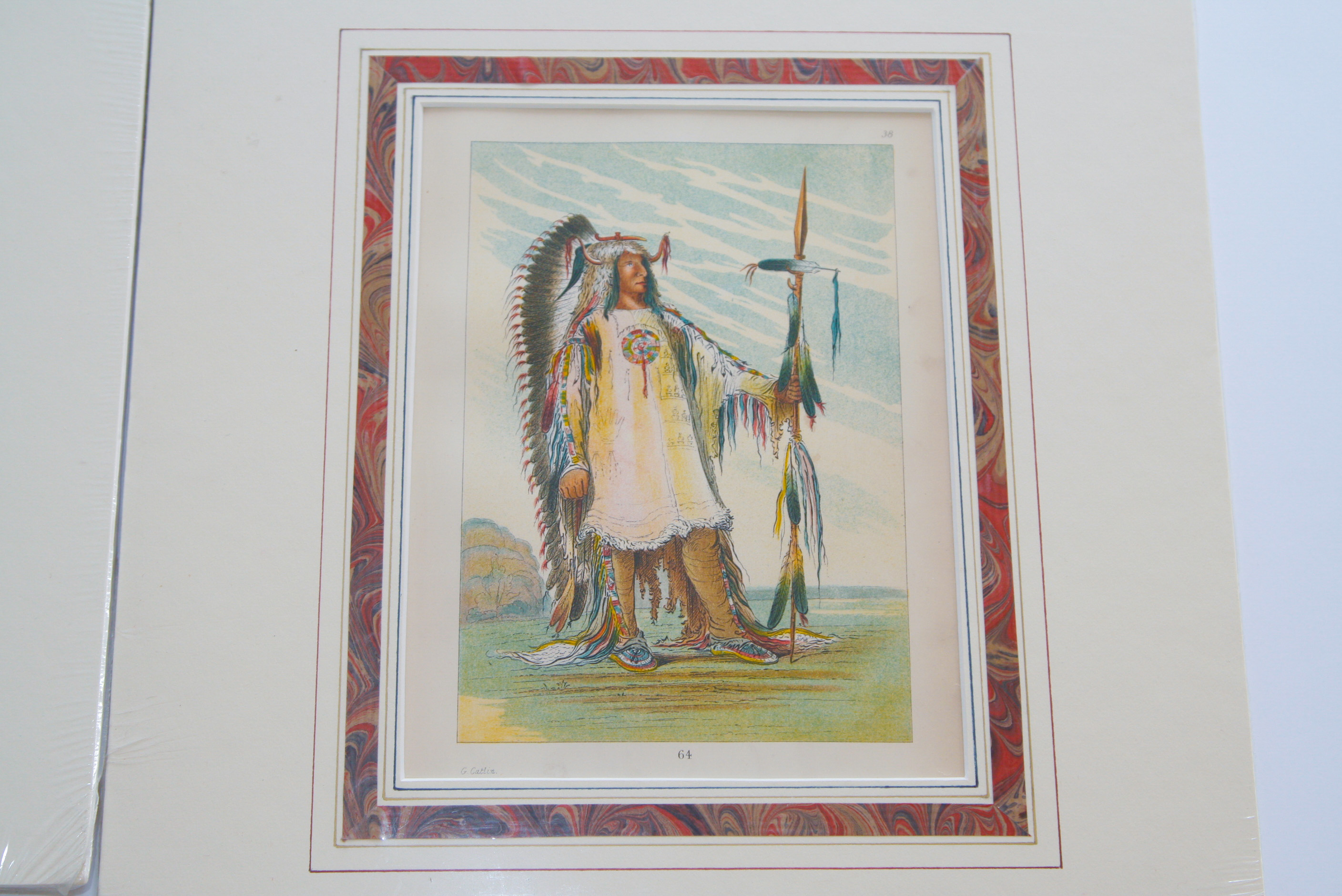Group of Four 1913 George Catlin Octavo Chromolithographs Depicting Native Americans