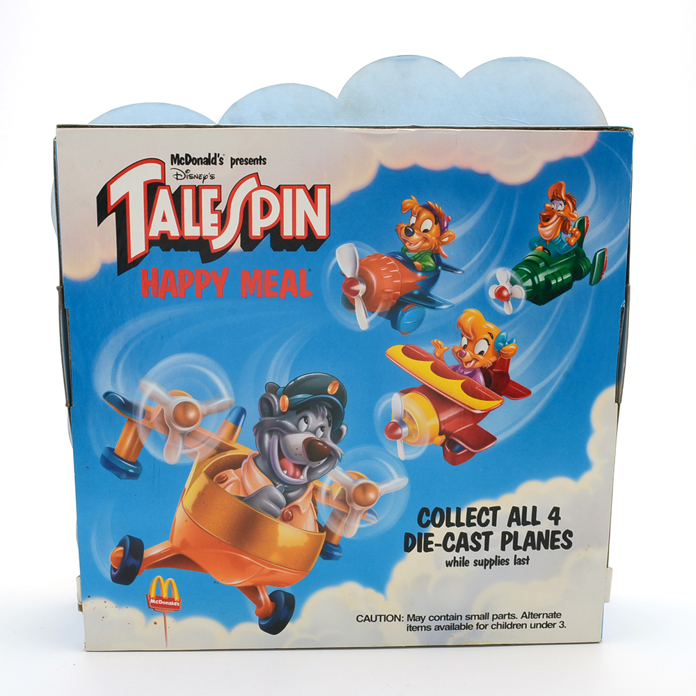 1990 Disney "TaleSpin" McDonald's Happy Meal Display With Die-Cast Planes