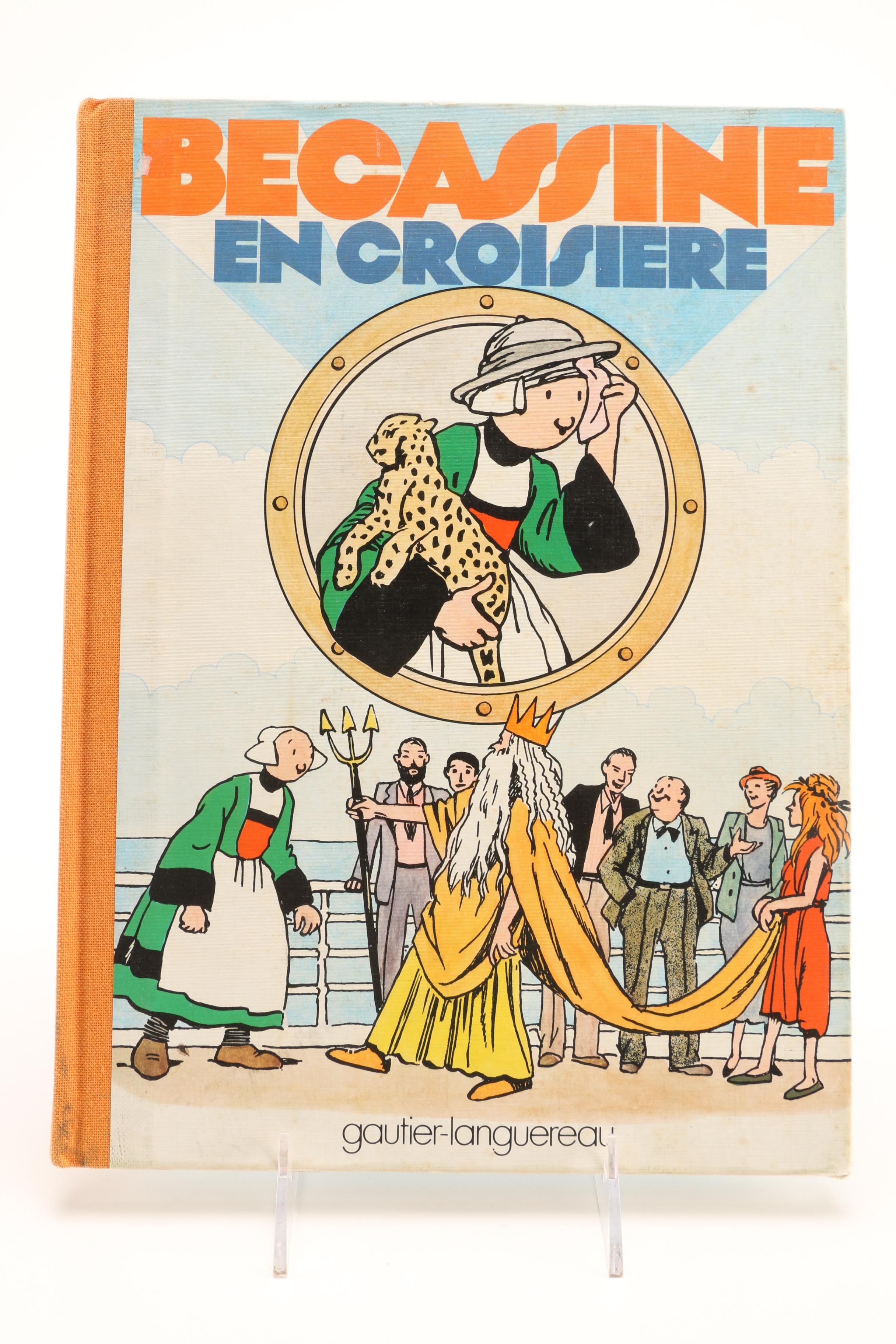 Vintage French Children's Books including "Becassine En Croisiere"