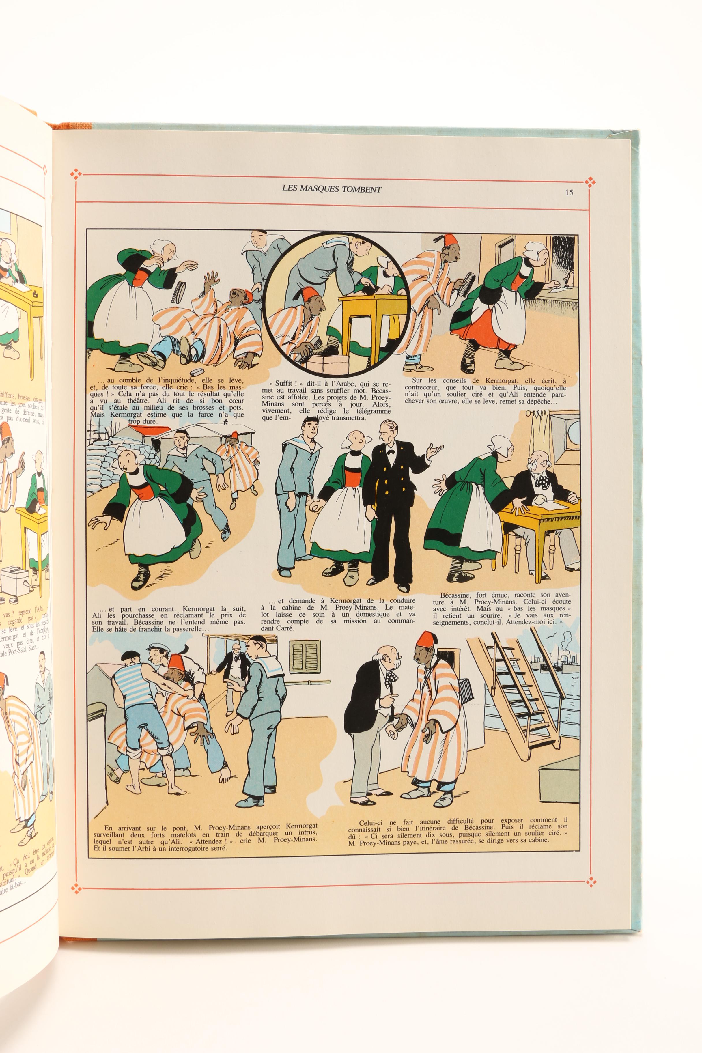 Vintage French Children's Books including "Becassine En Croisiere"