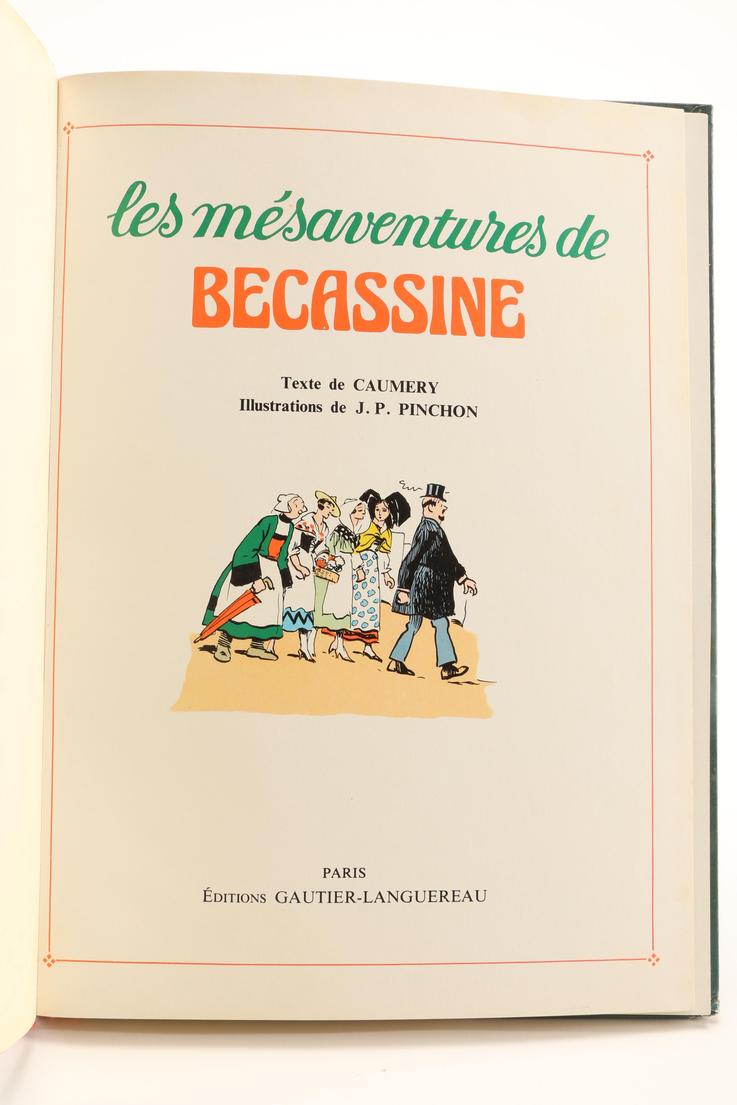 Vintage French Children's Books including "Becassine En Croisiere"