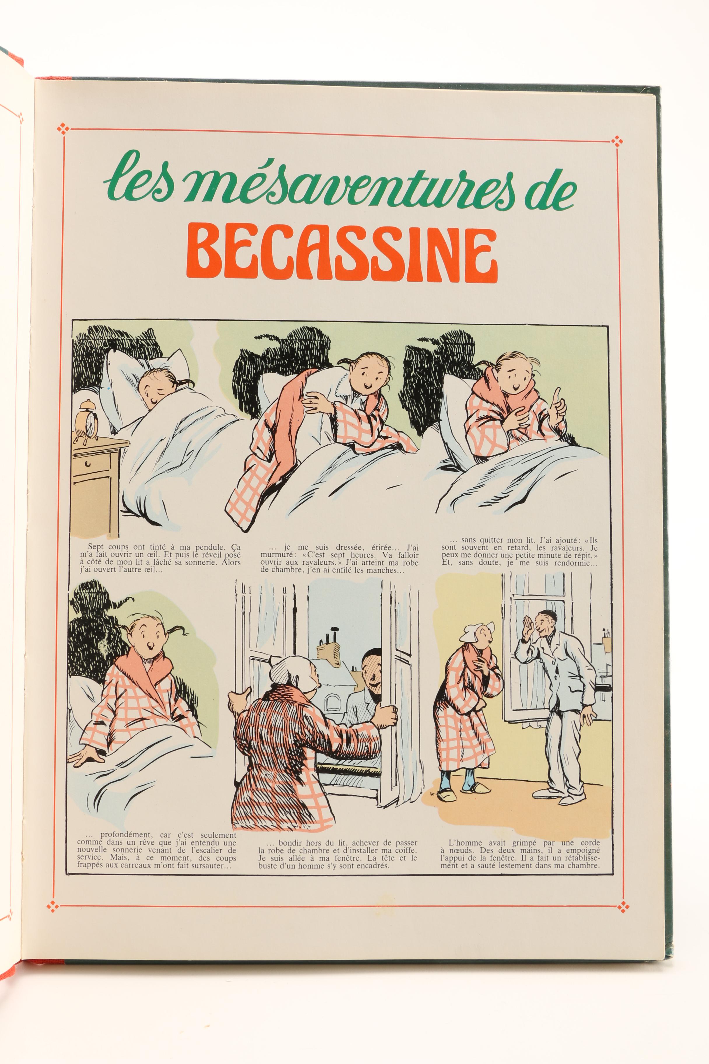 Vintage French Children's Books including "Becassine En Croisiere"
