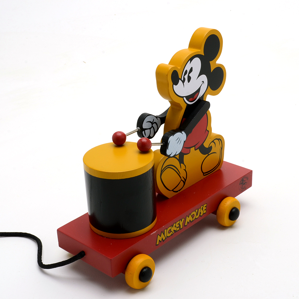 Fossil Mickey Mouse Watch With Collectible Wooden Pull Toy Drum