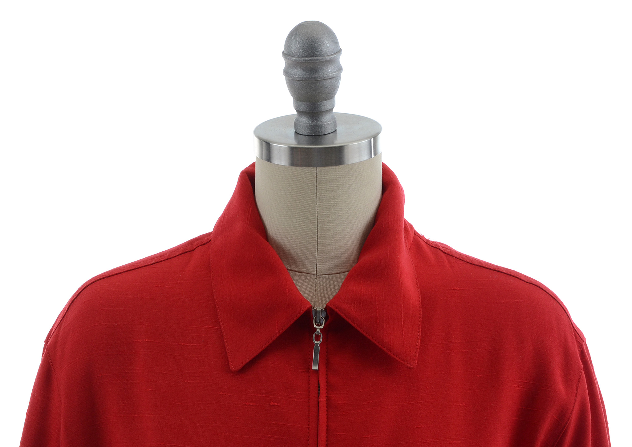 1980s Emanuel Ungaro Crimson Red Zipper Front Jacket