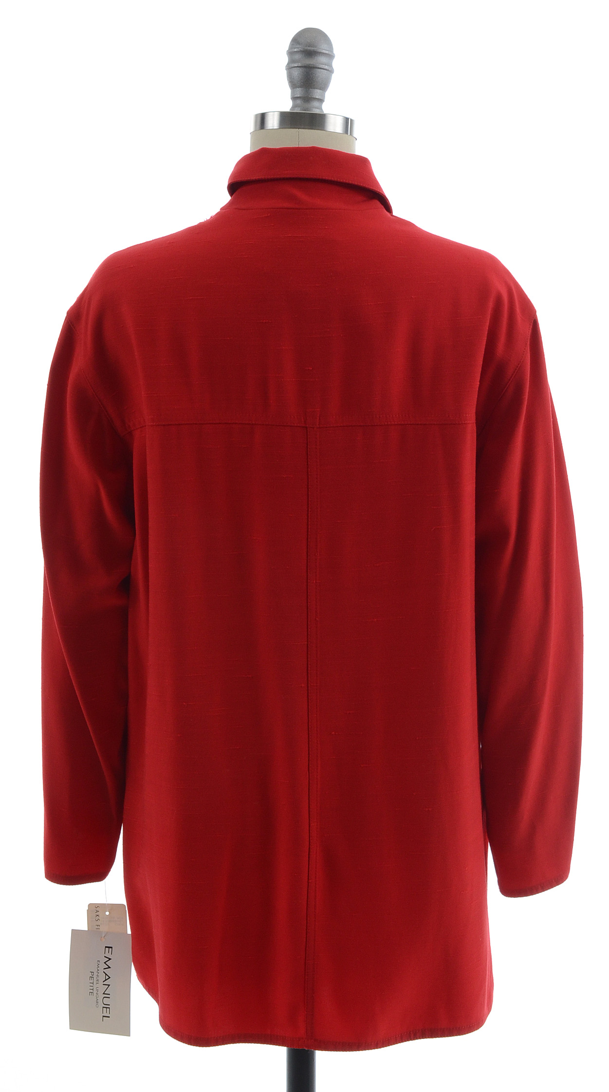 1980s Emanuel Ungaro Crimson Red Zipper Front Jacket