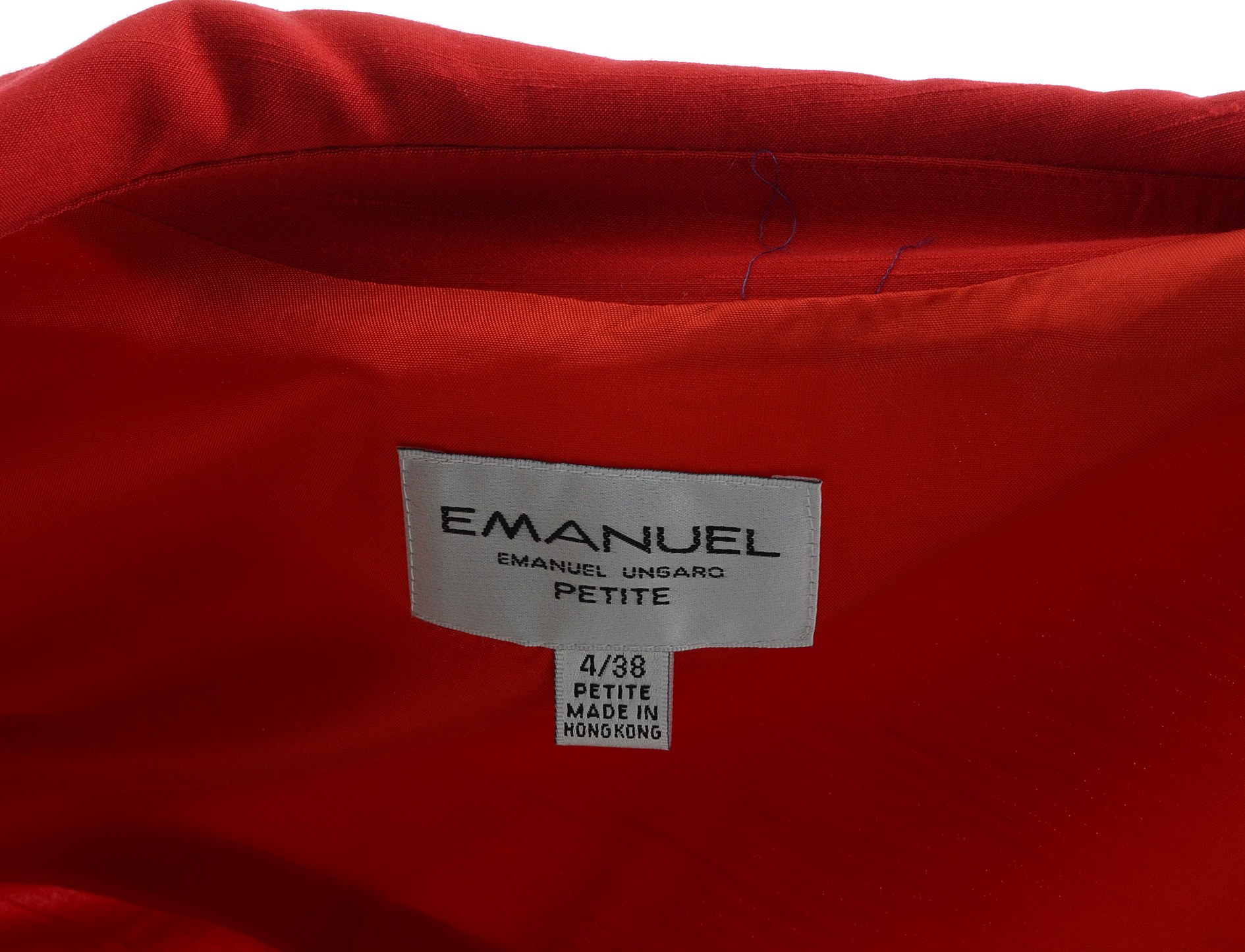1980s Emanuel Ungaro Crimson Red Zipper Front Jacket