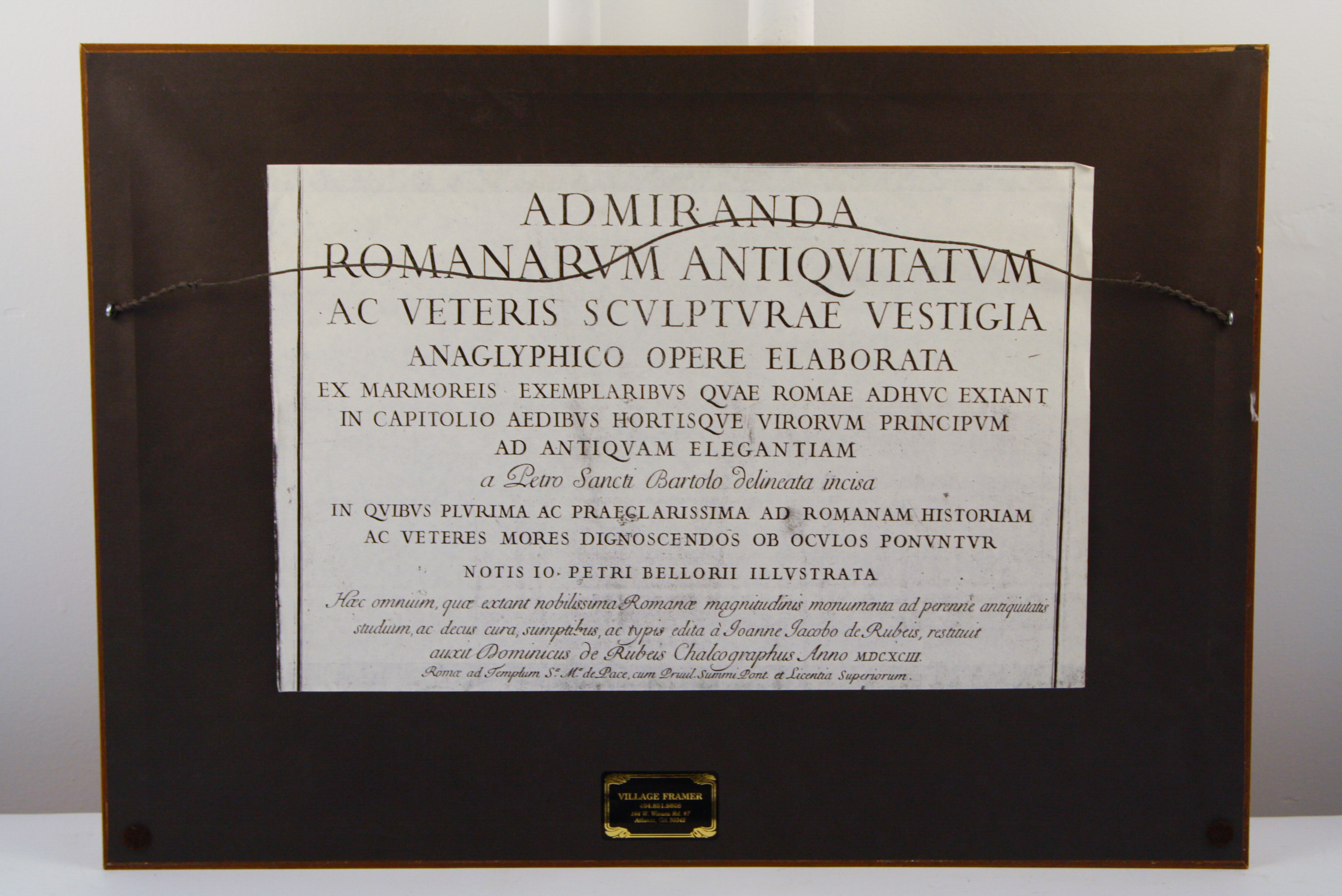 17th Century Pietro Santi Bartoli Engraving