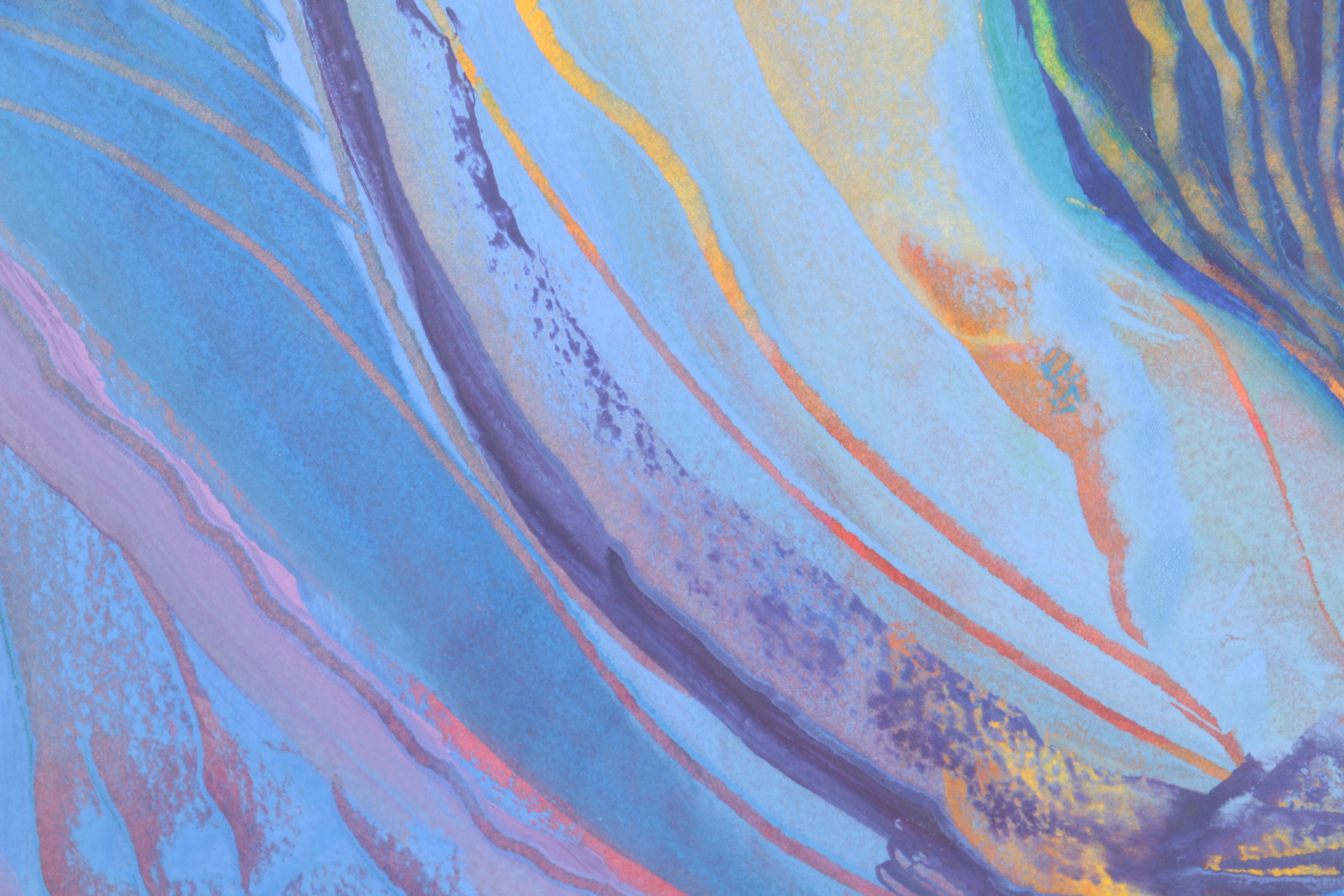 Abstract Watercolor and Acrylic on Paper