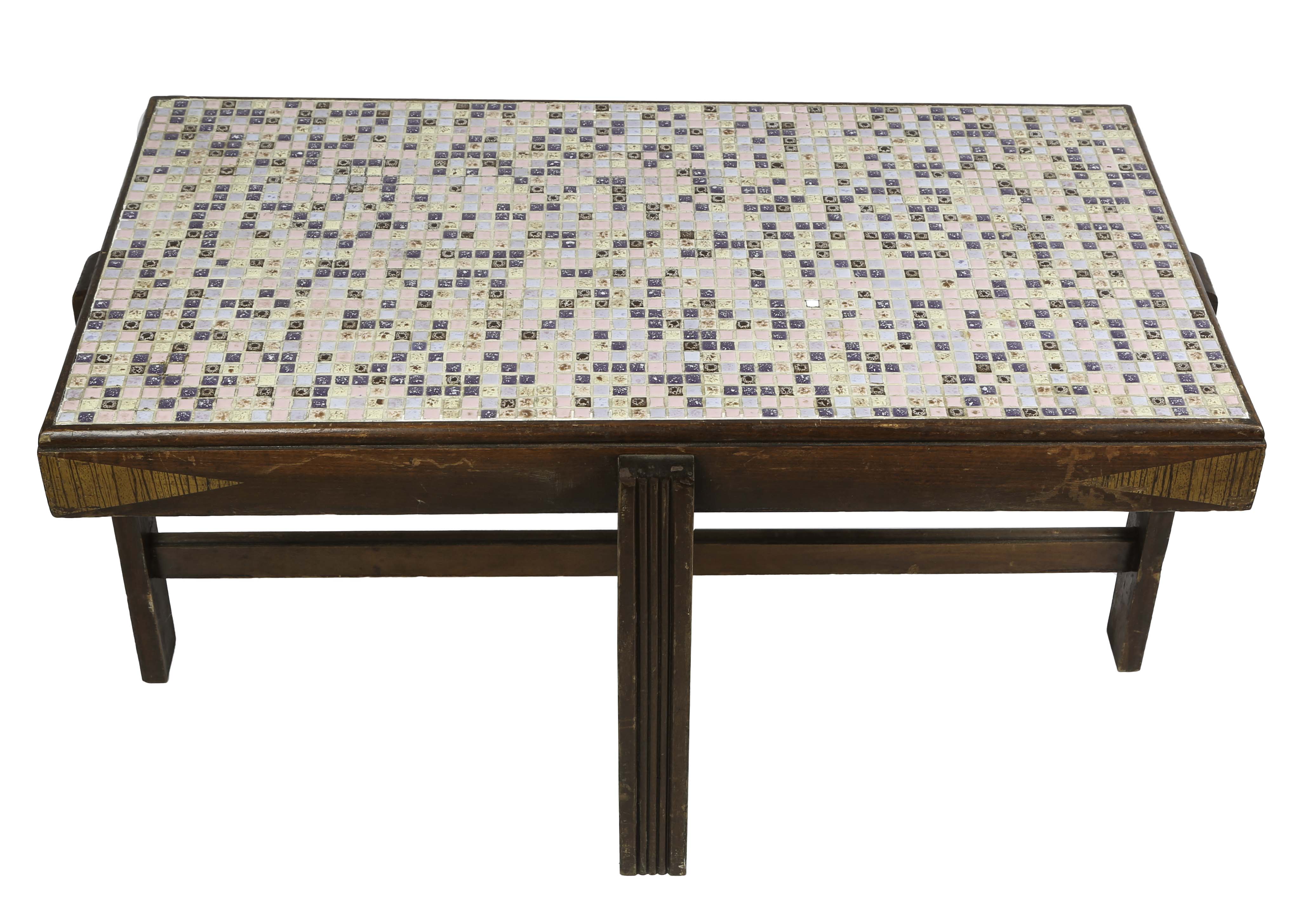 Mid Century Modern Tile Top Accent Table