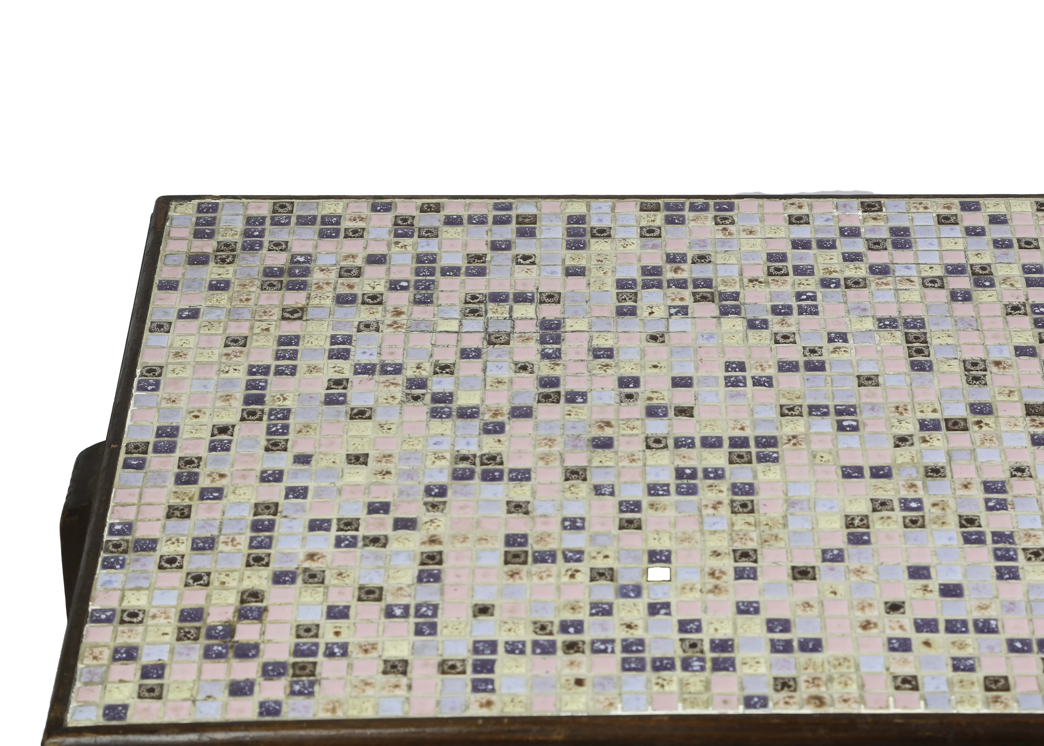 Mid Century Modern Tile Top Accent Table