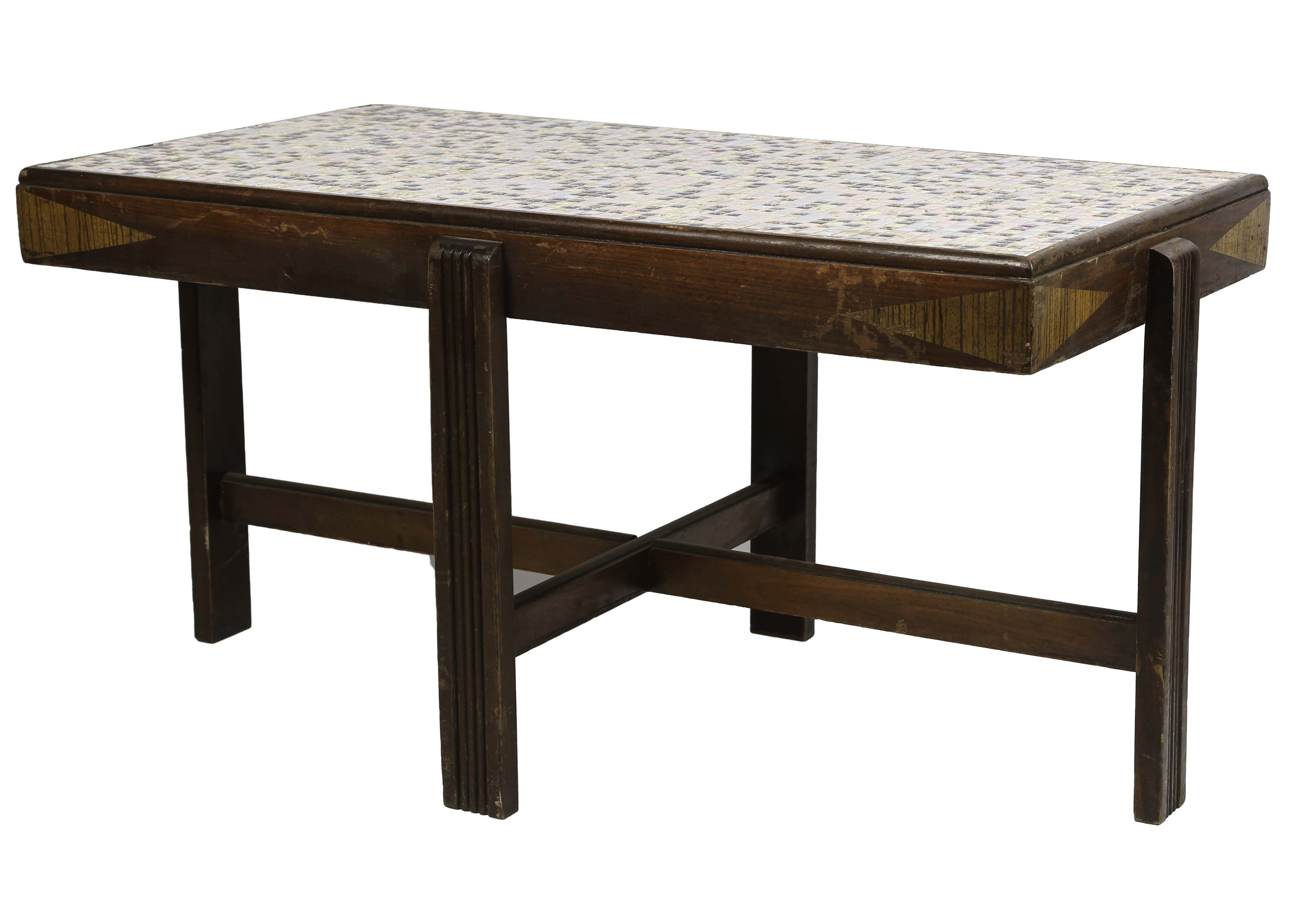 Mid Century Modern Tile Top Accent Table