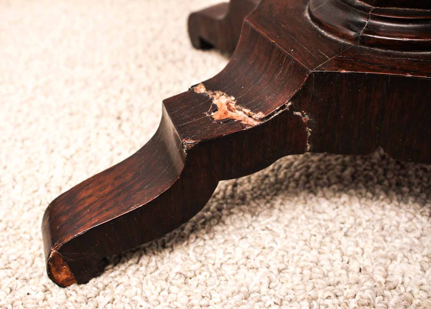 Antique Sewing Table with Embroidered Foot Stool
