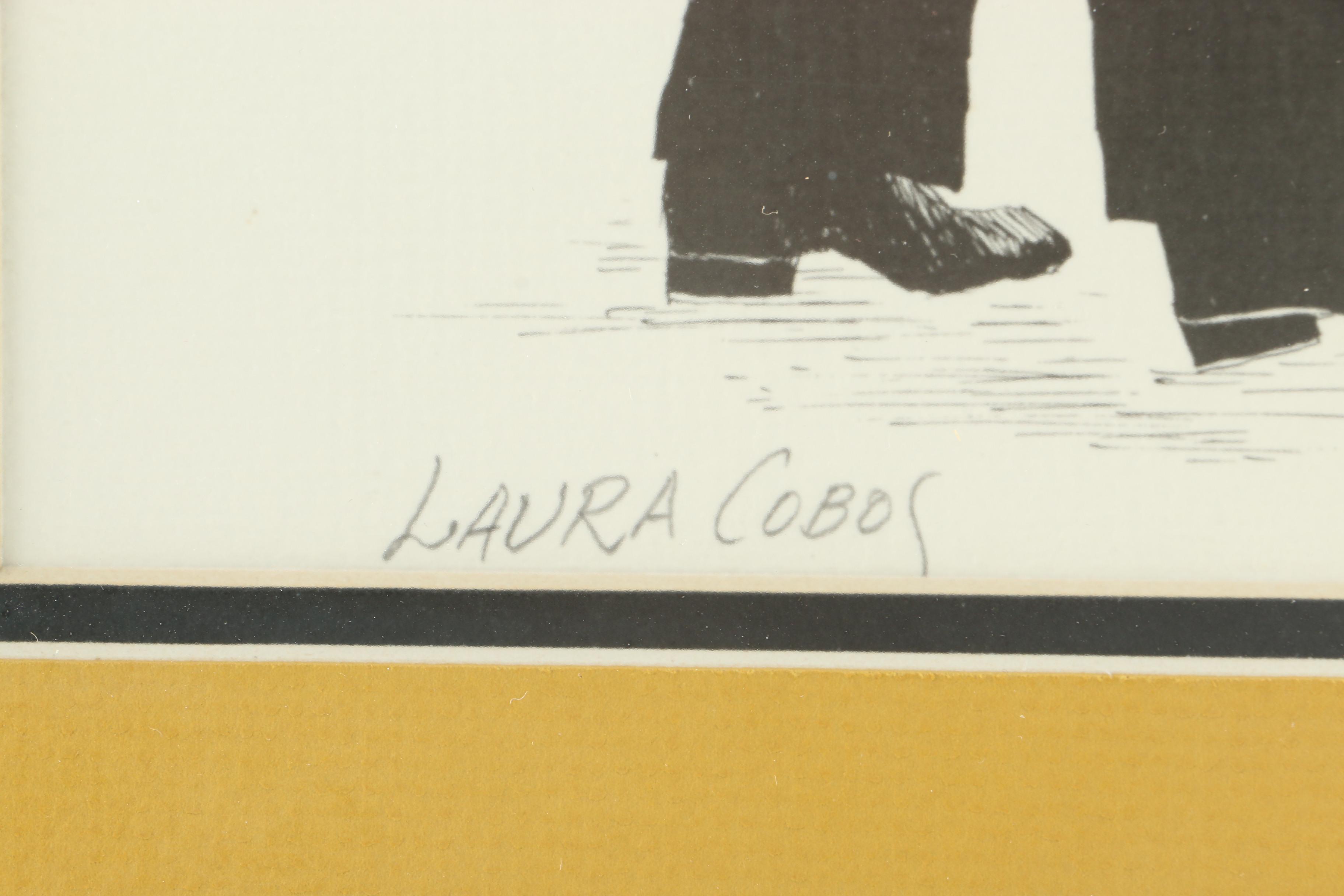 Laura Cobos Limited Edition Lithograph of Couple Dancing