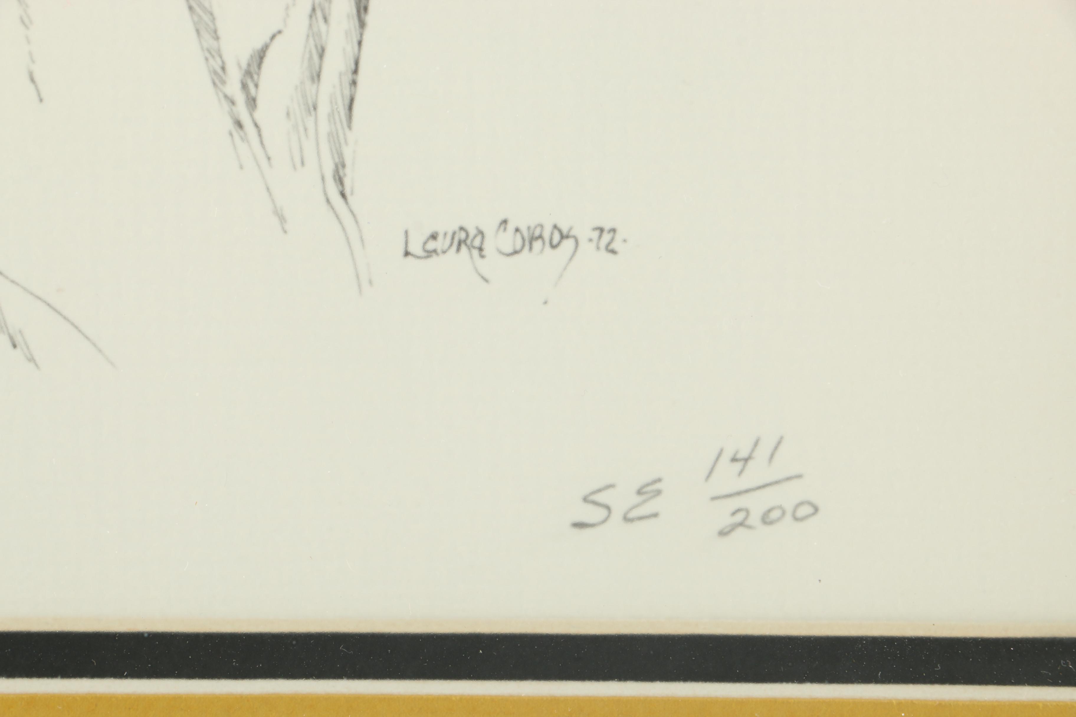 Laura Cobos Limited Edition Lithograph of Couple Dancing