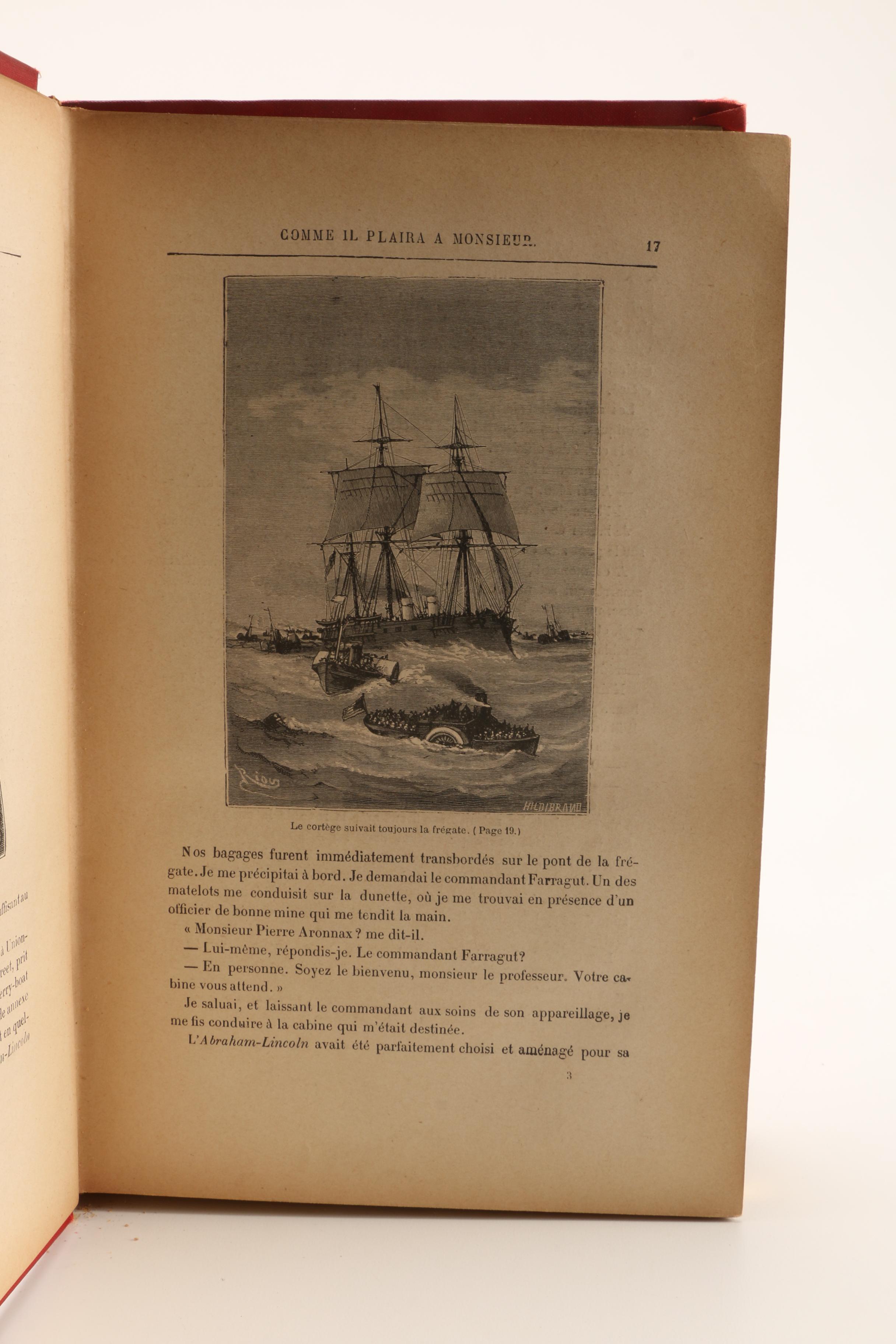 Antique Copy of "20,000 Leagues Under the Sea" in French