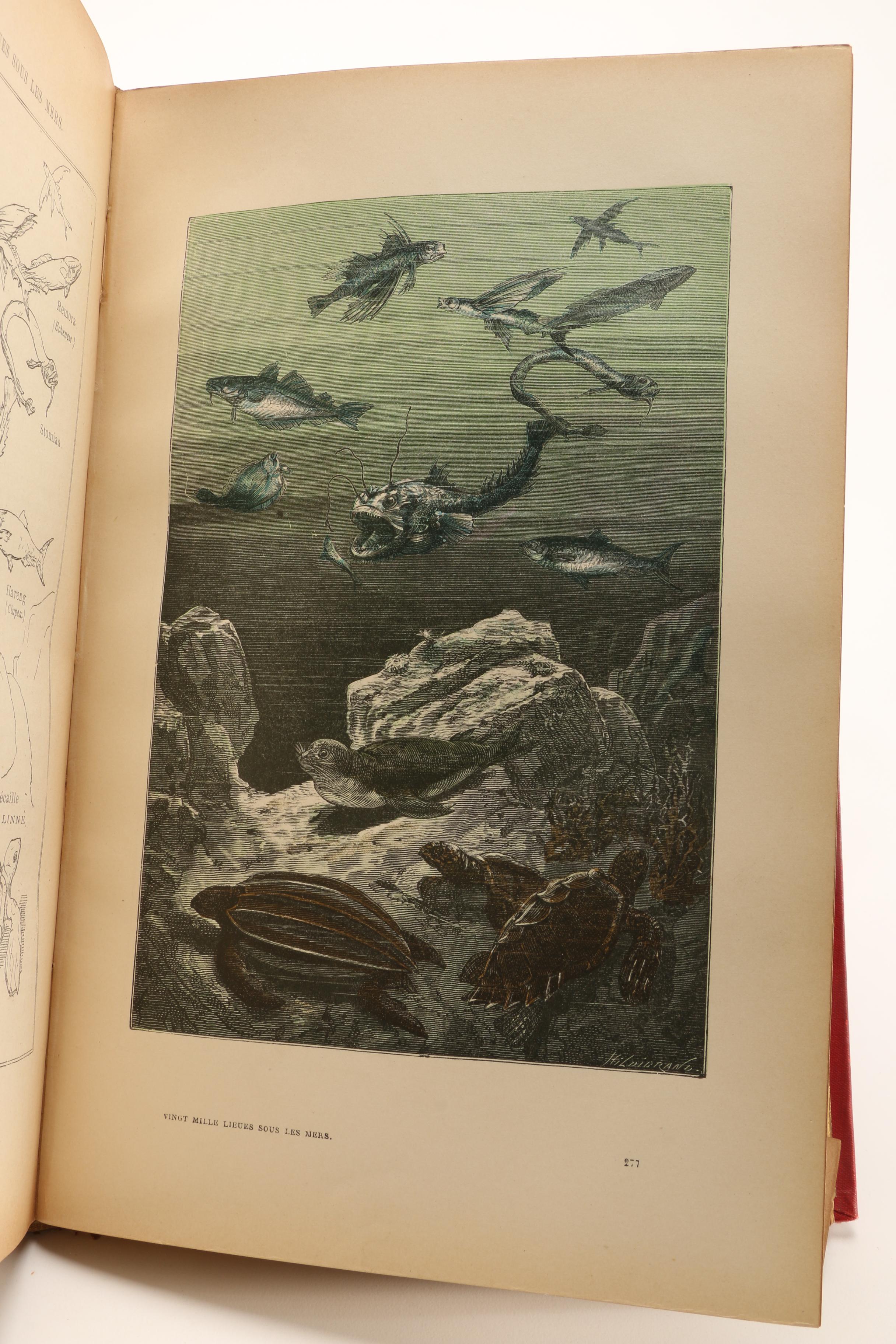 Antique Copy of "20,000 Leagues Under the Sea" in French