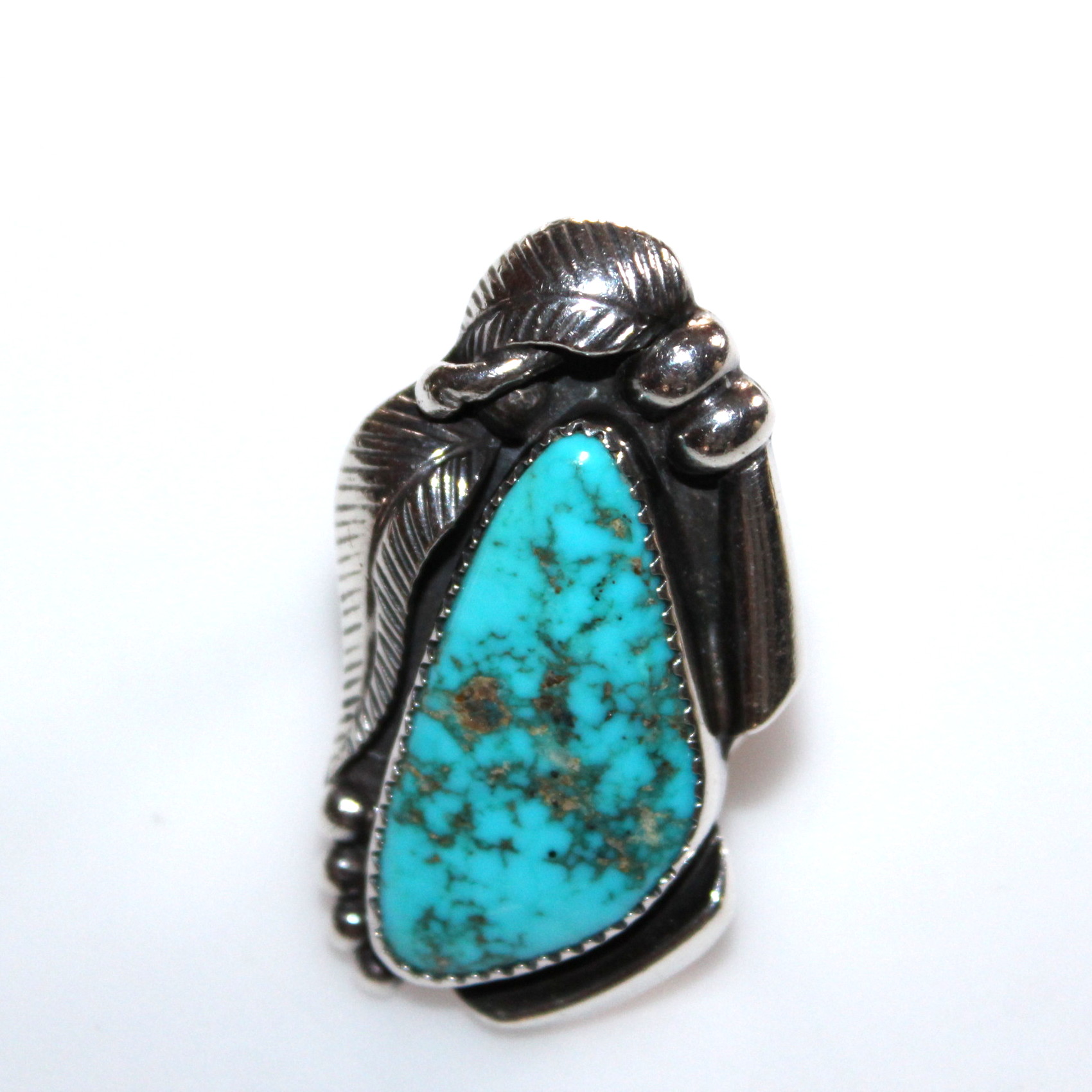 Vintage Sam Lovato Turquoise and Sterling Ring