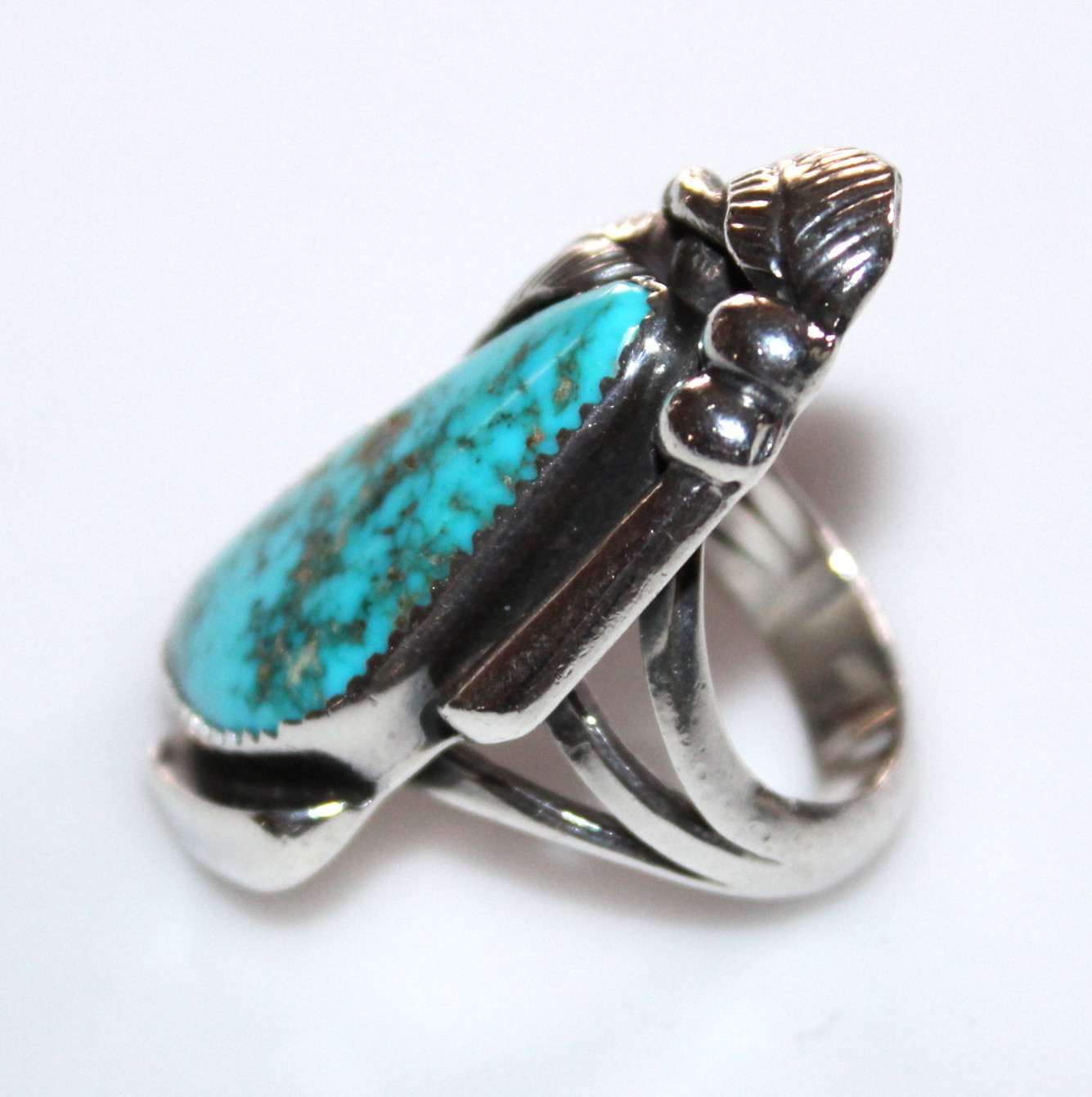 Vintage Sam Lovato Turquoise and Sterling Ring