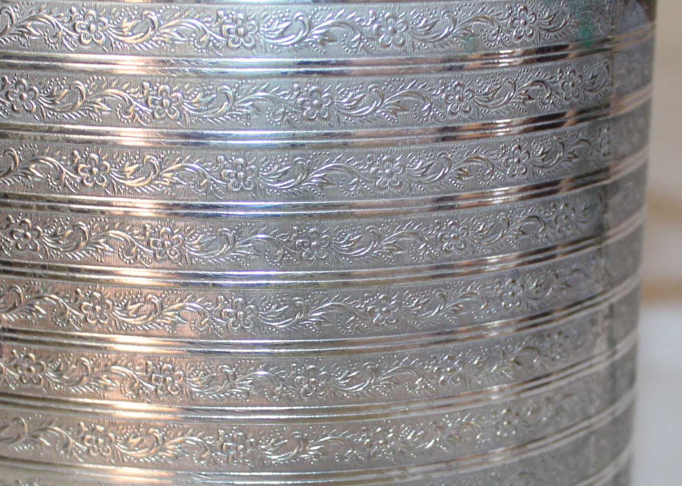 Victorian Biscuit Box and Two Vintage Expandable Trivets