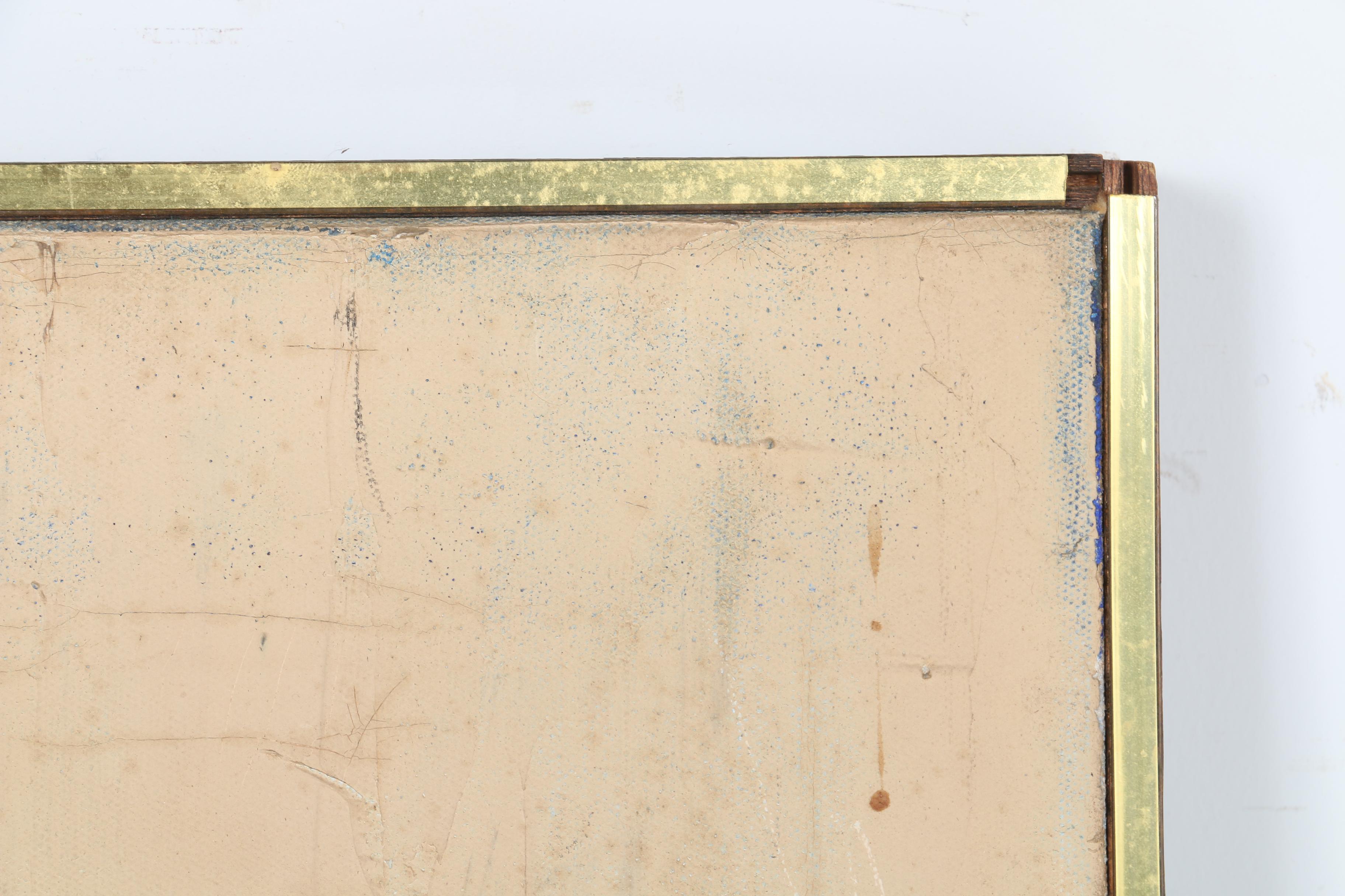 1963 Original Oil Painting on Canvas "Snow Harbor"