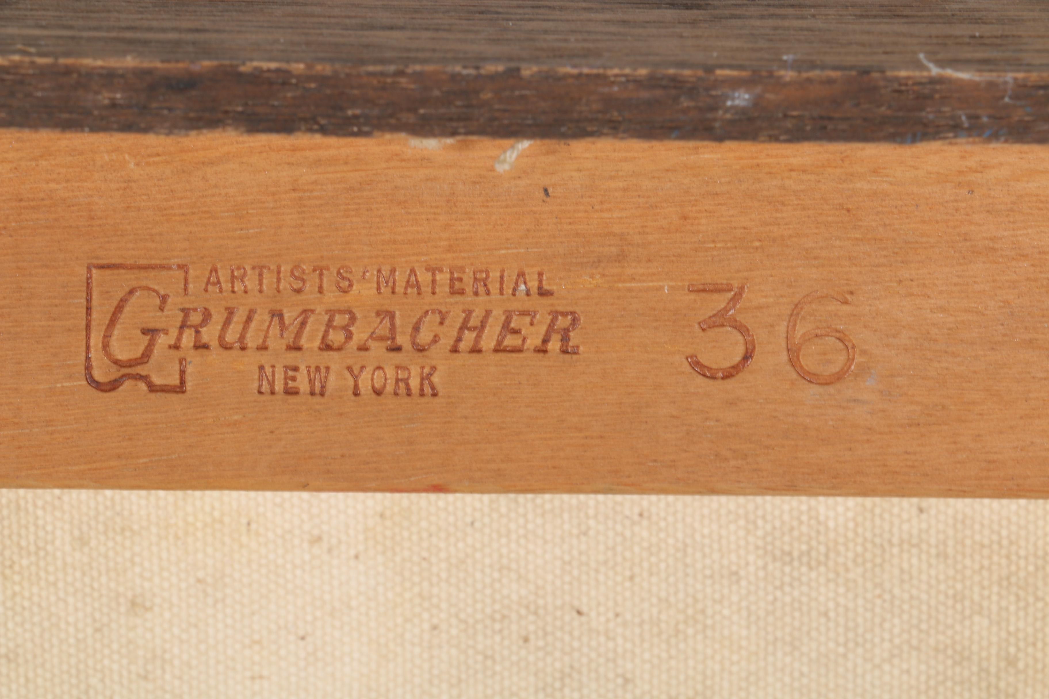 1963 Original Oil Painting on Canvas "Snow Harbor"