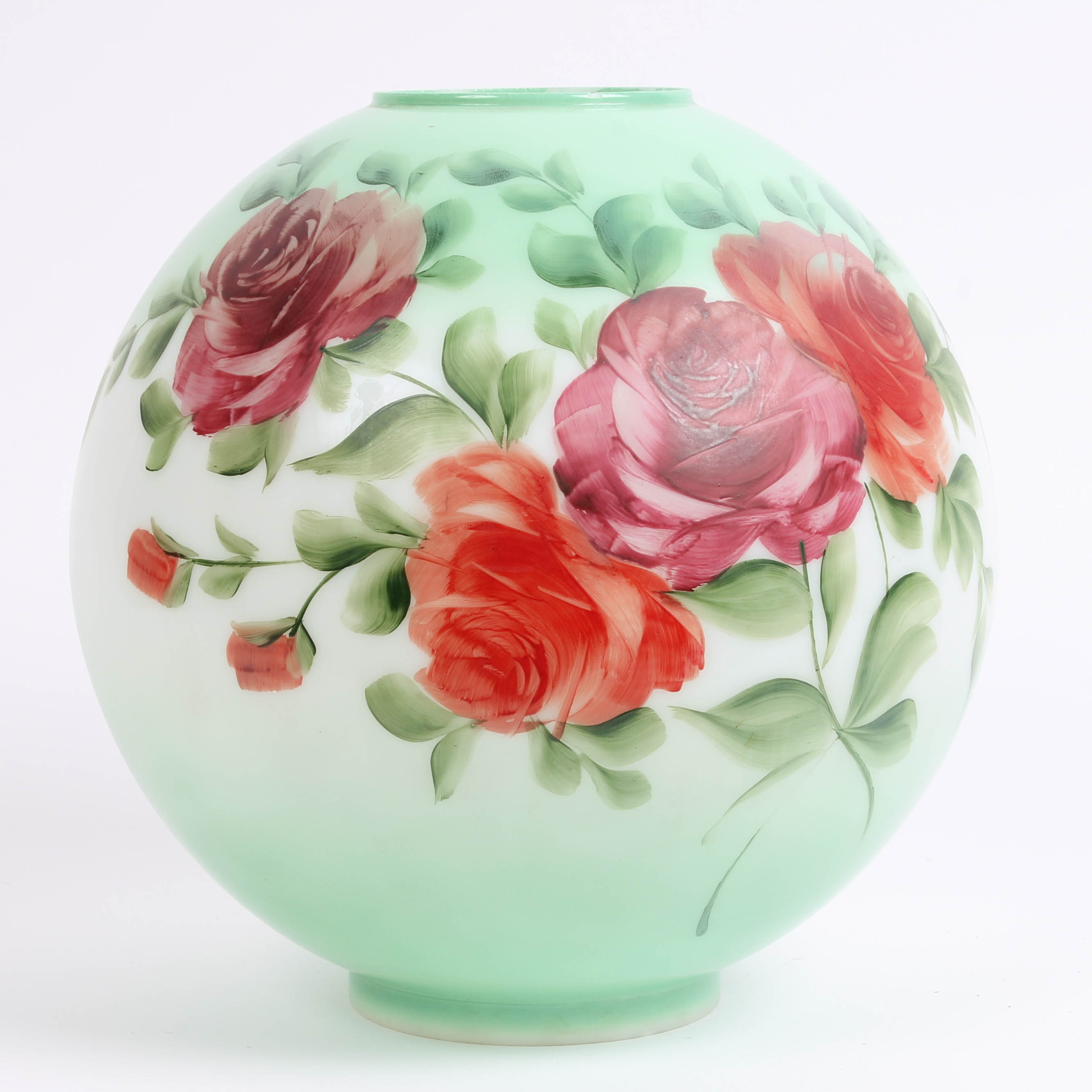 Pair of Antique China and Brass Oil Lamps