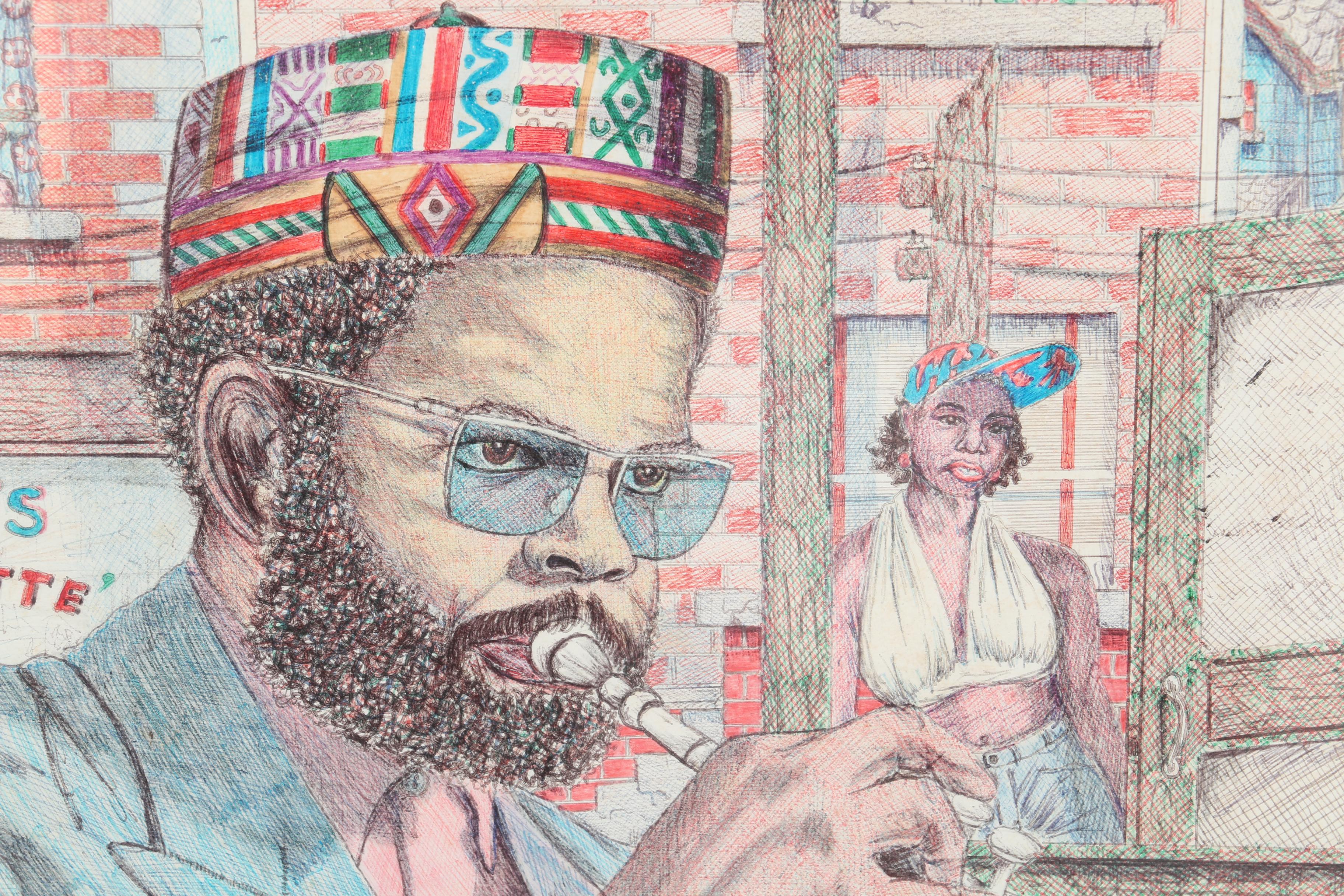 Pen on Paper of Cityscape