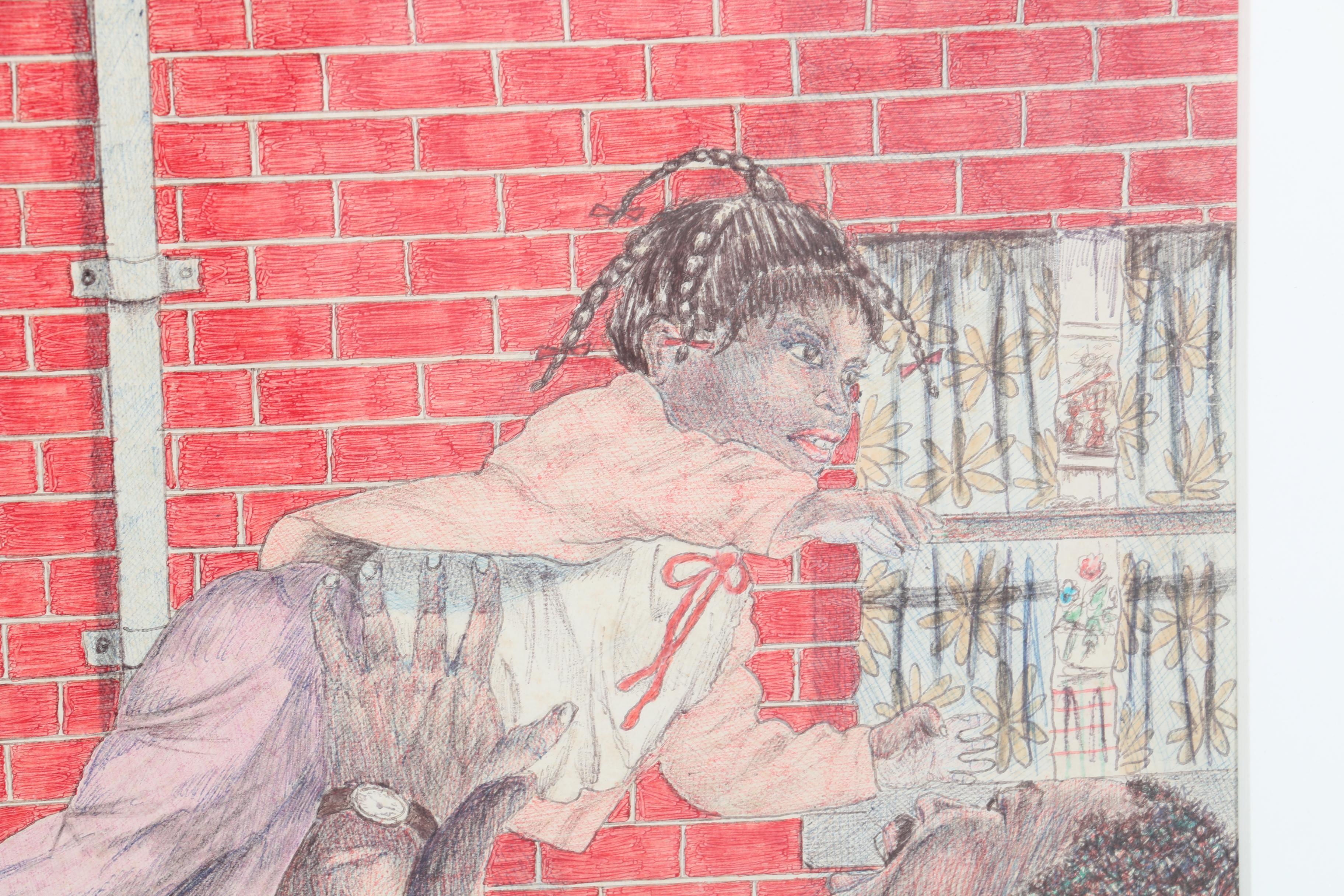 Pen on Paper of Cityscape