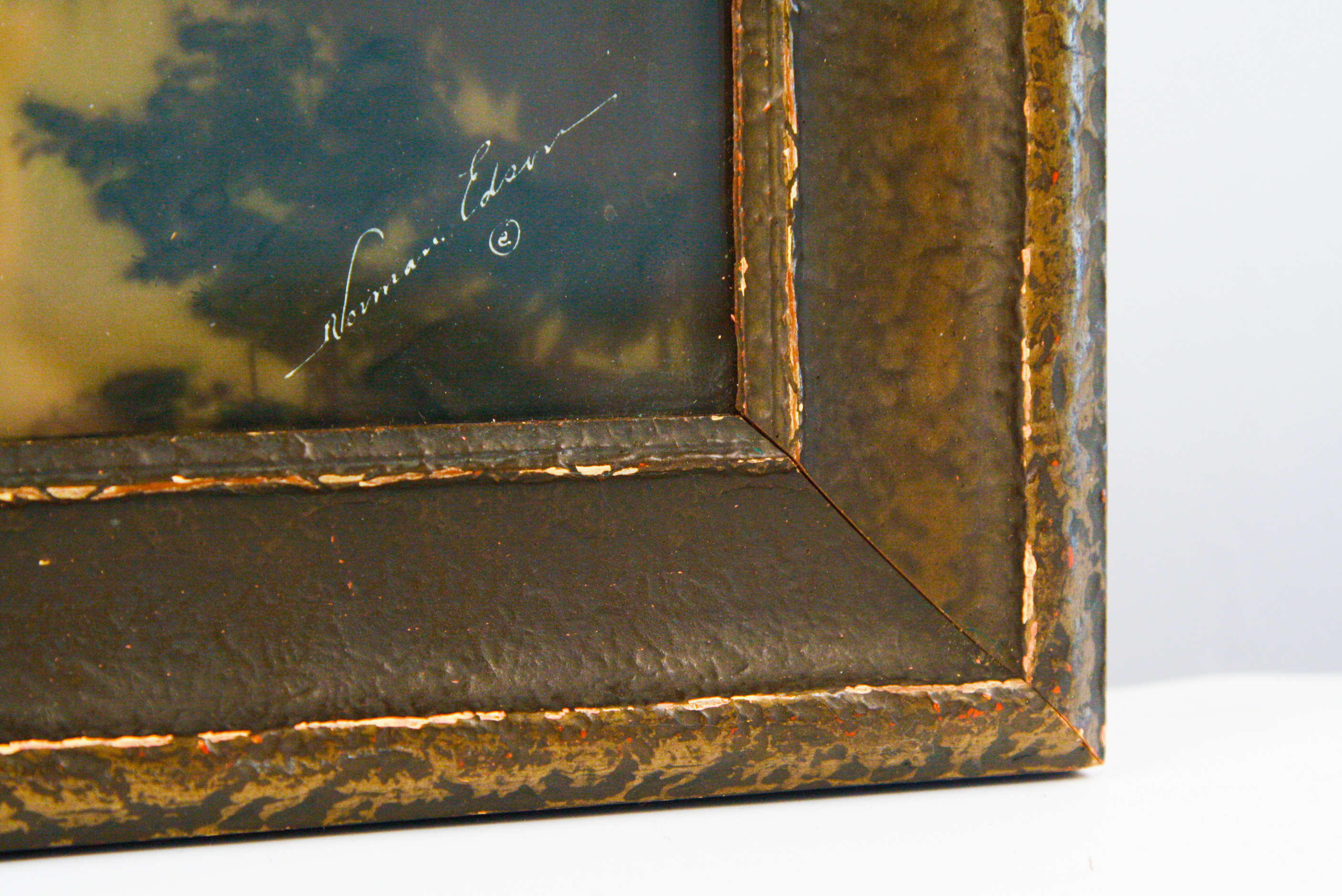 Norman Edson Signed Orotone Photograph "Silver Dawn (Moonlight, Mount Rainier)"