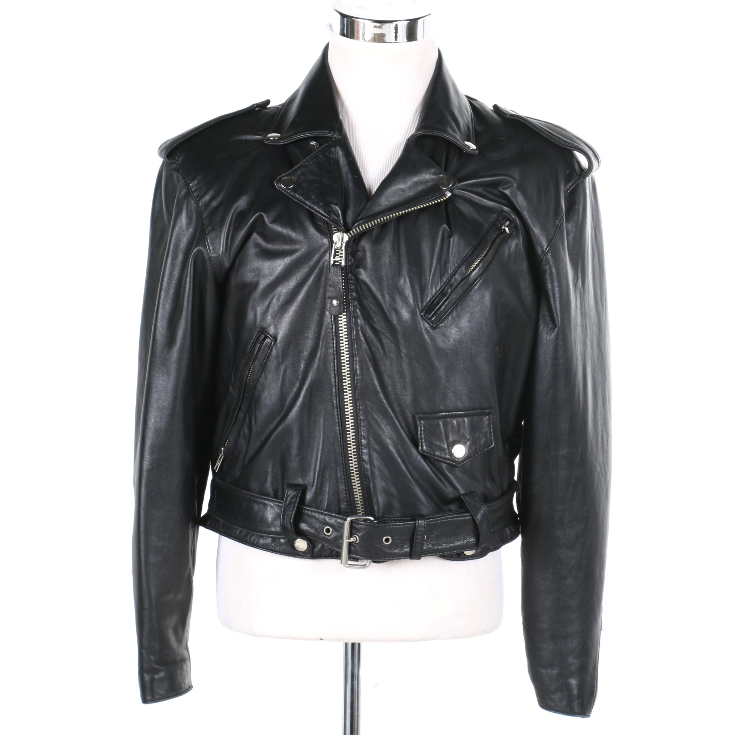 Lucien Garcon Leather Motorcycle Jacket